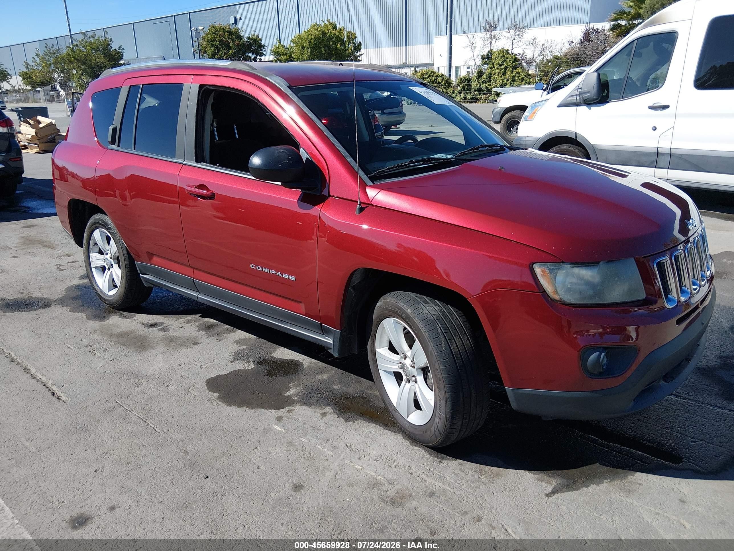 2014 Jeep Compass Sport Red vin: 1C4NJDBB1ED505960