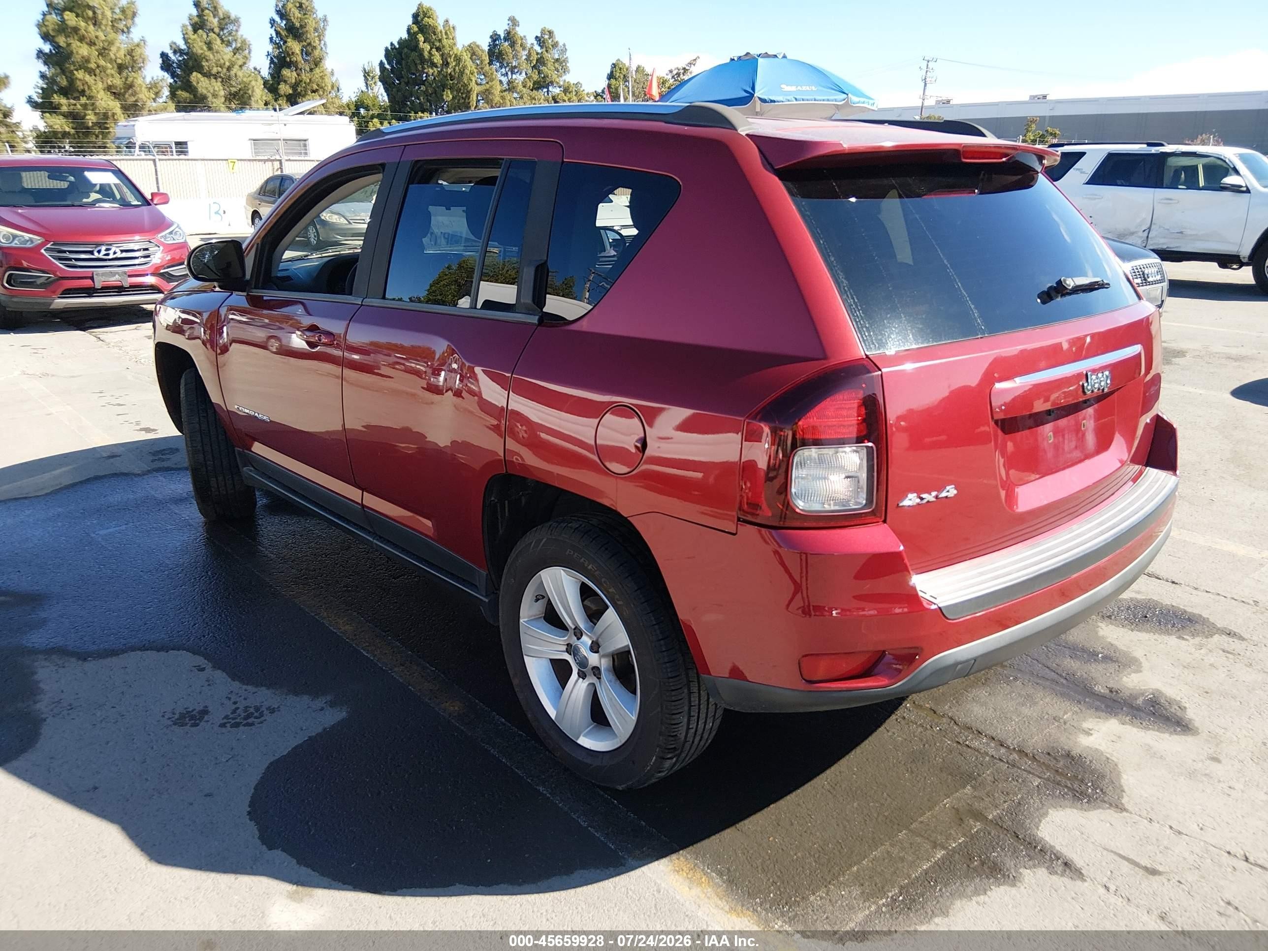 2014 Jeep Compass Sport Red vin: 1C4NJDBB1ED505960
