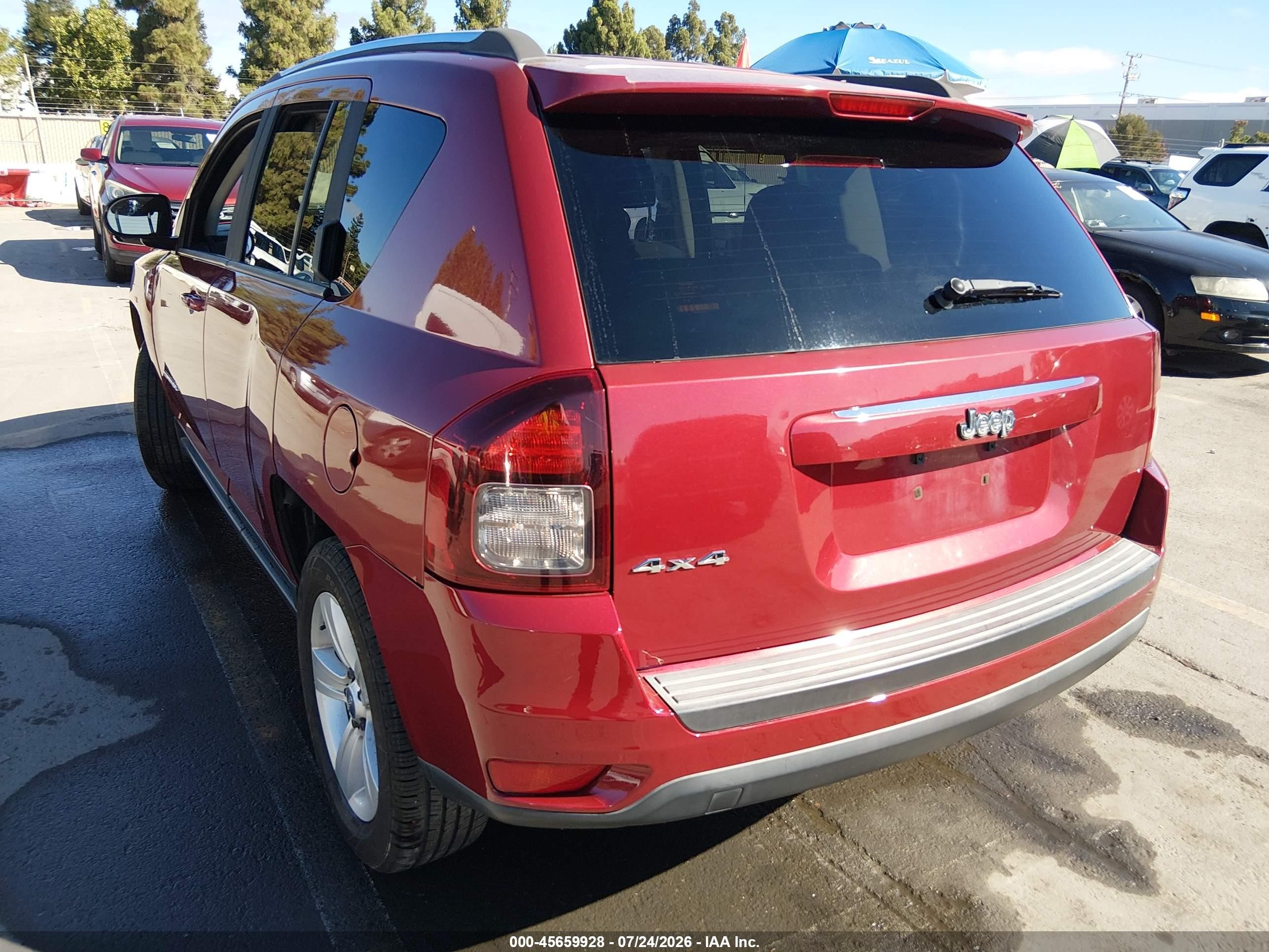 2014 Jeep Compass Sport Red vin: 1C4NJDBB1ED505960