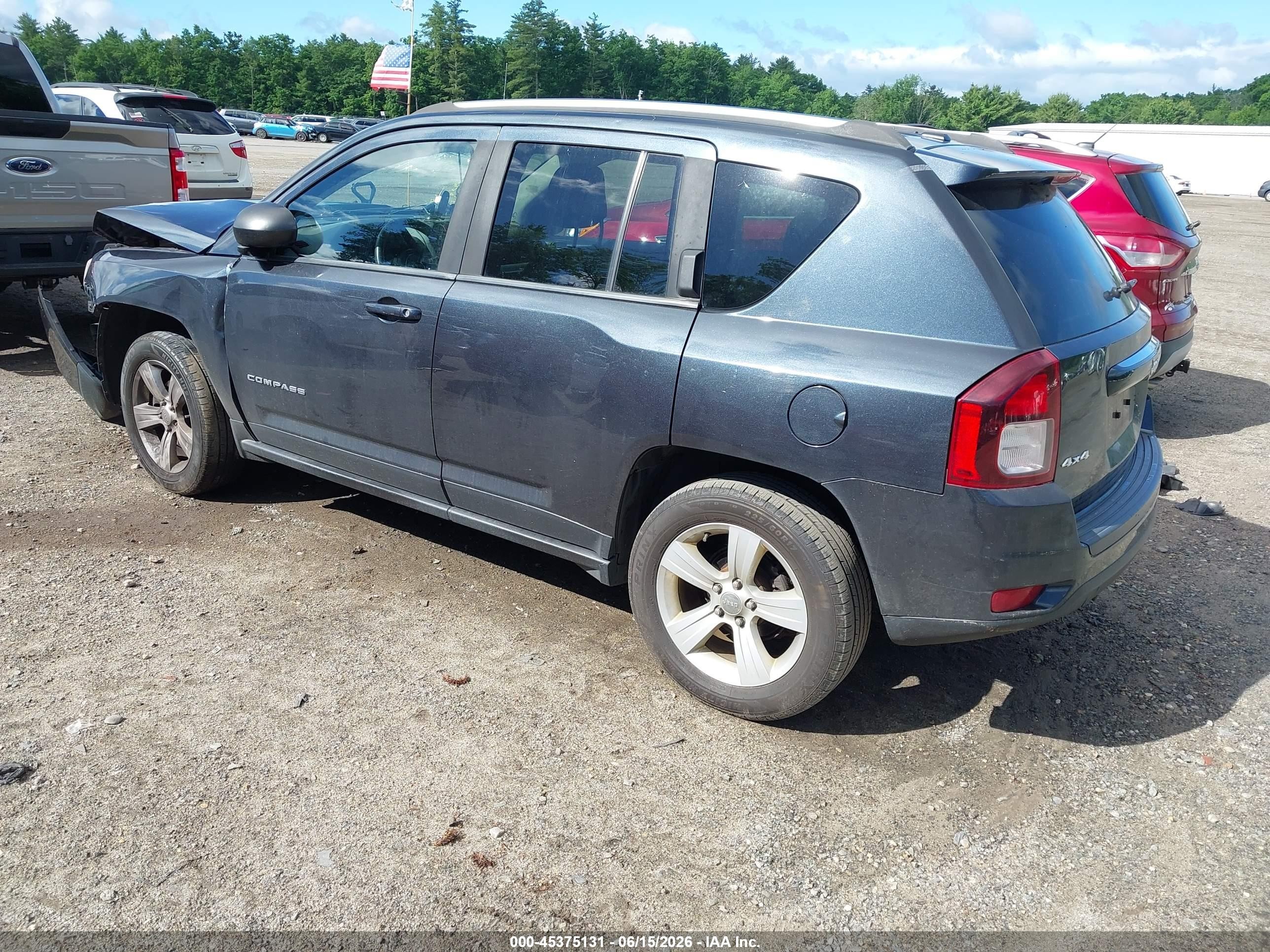 2014 Jeep Compass Sport Gray vin: 1C4NJDBB1ED740889
