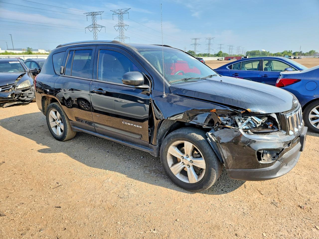 2014 Jeep Compass Sport Black vin: 1C4NJDBB1ED842418