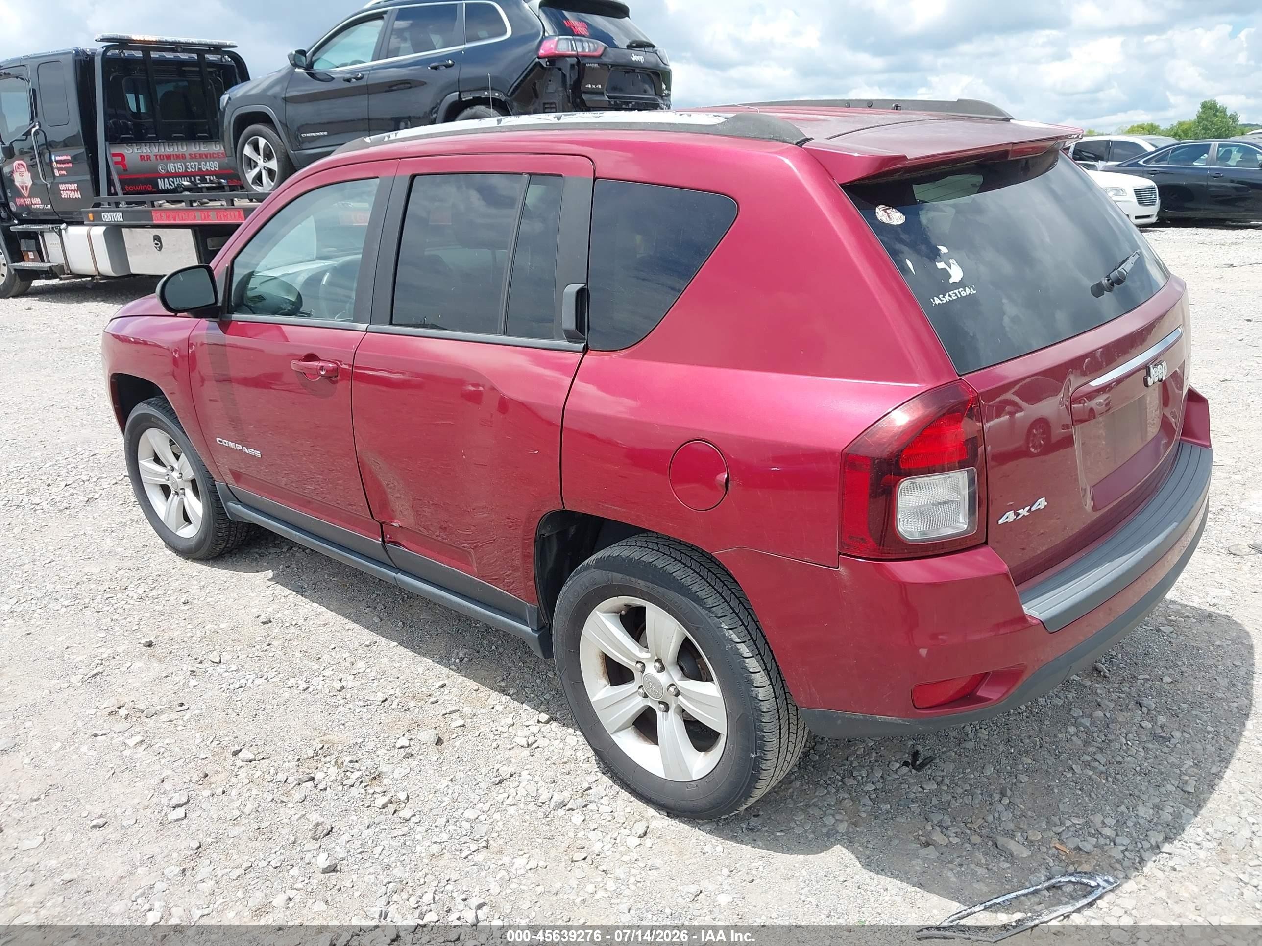 2015 Jeep Compass Sport Red vin: 1C4NJDBB1FD240121