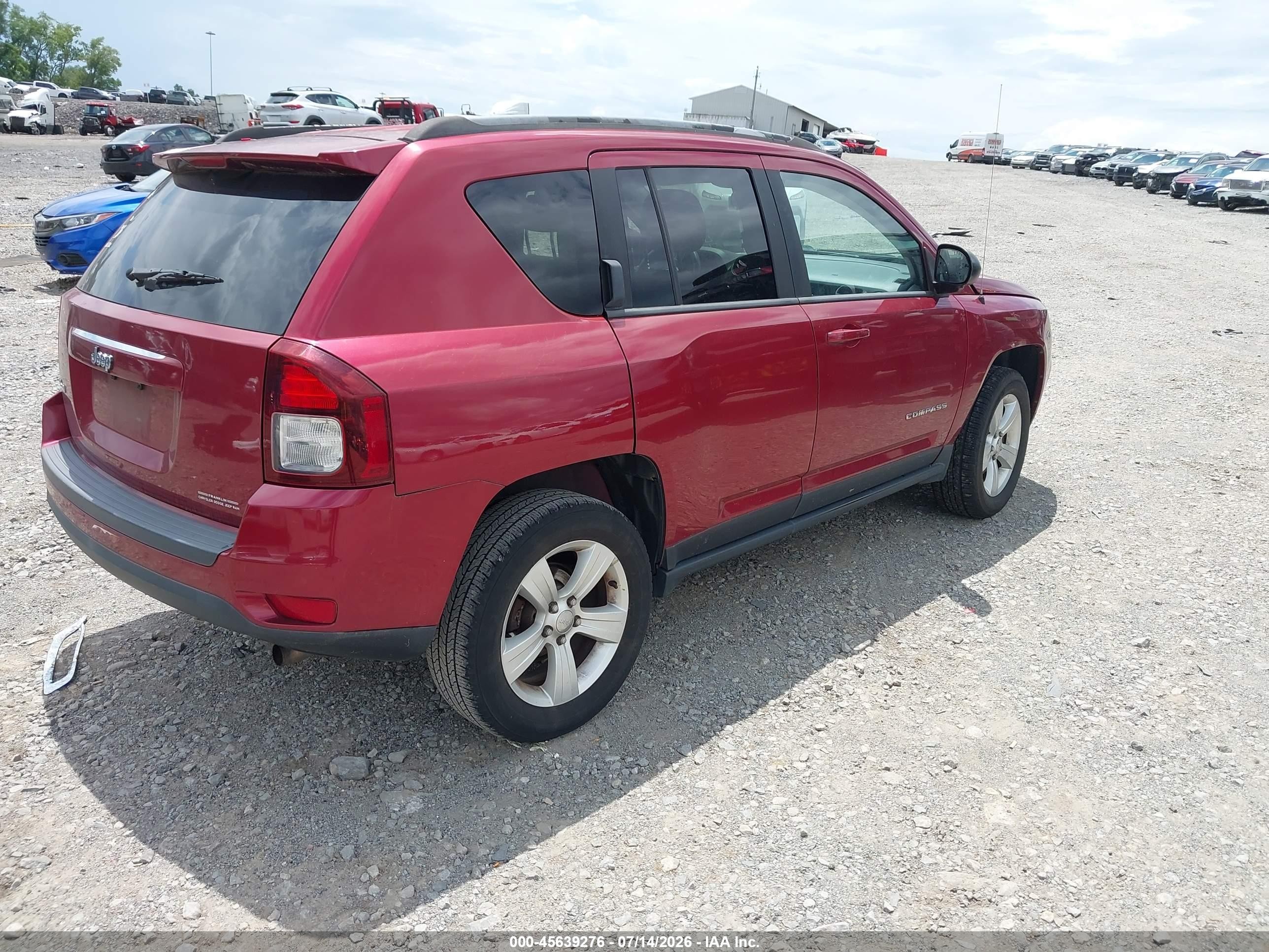 2015 Jeep Compass Sport Red vin: 1C4NJDBB1FD240121