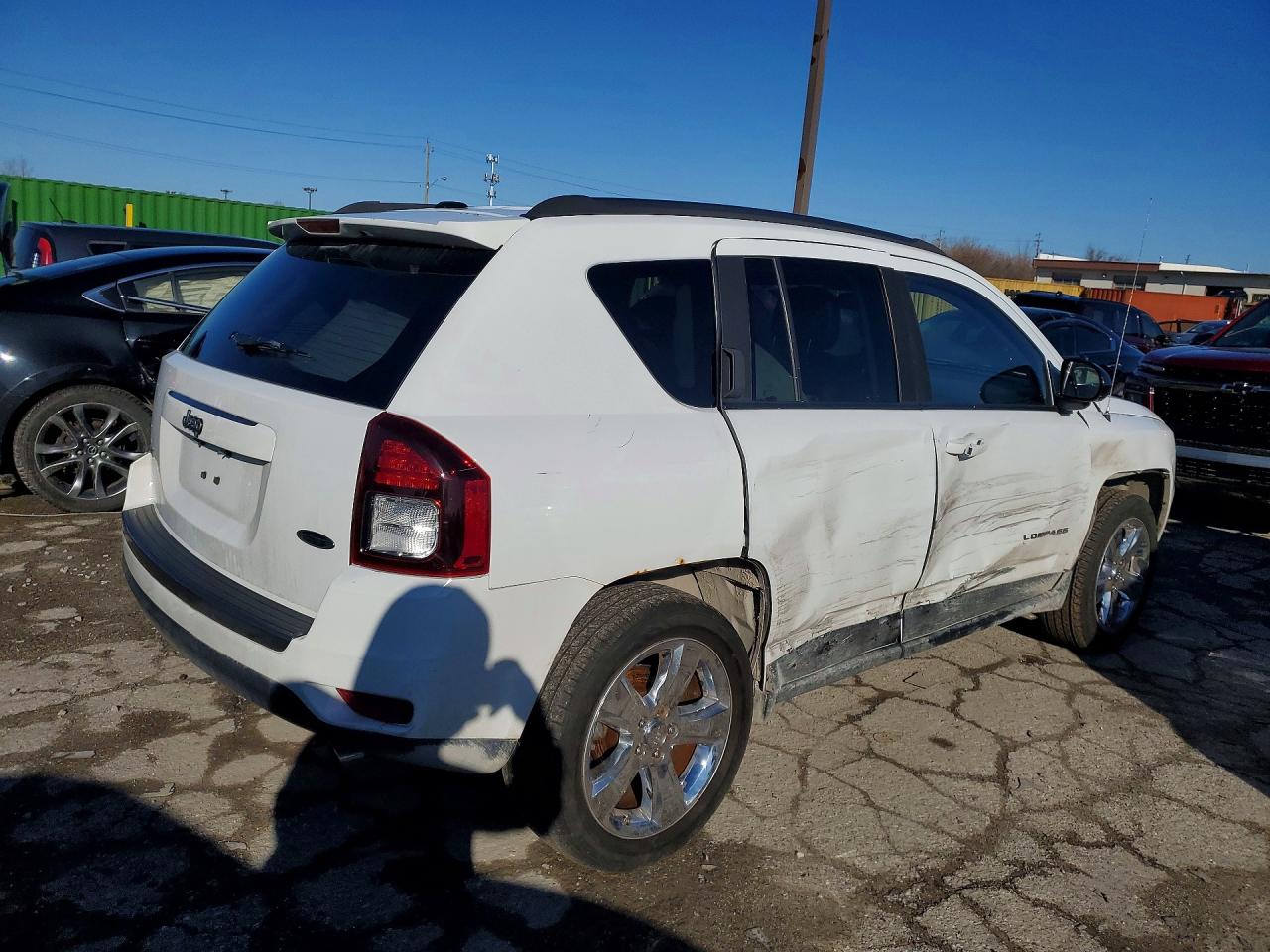 2016 Jeep Compass Sport White vin: 1C4NJDBB1GD657532