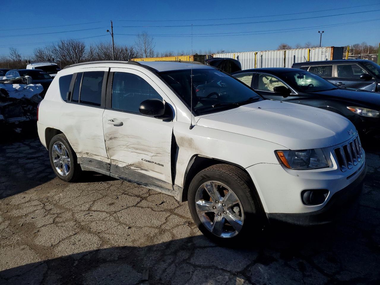 2016 Jeep Compass Sport White vin: 1C4NJDBB1GD657532