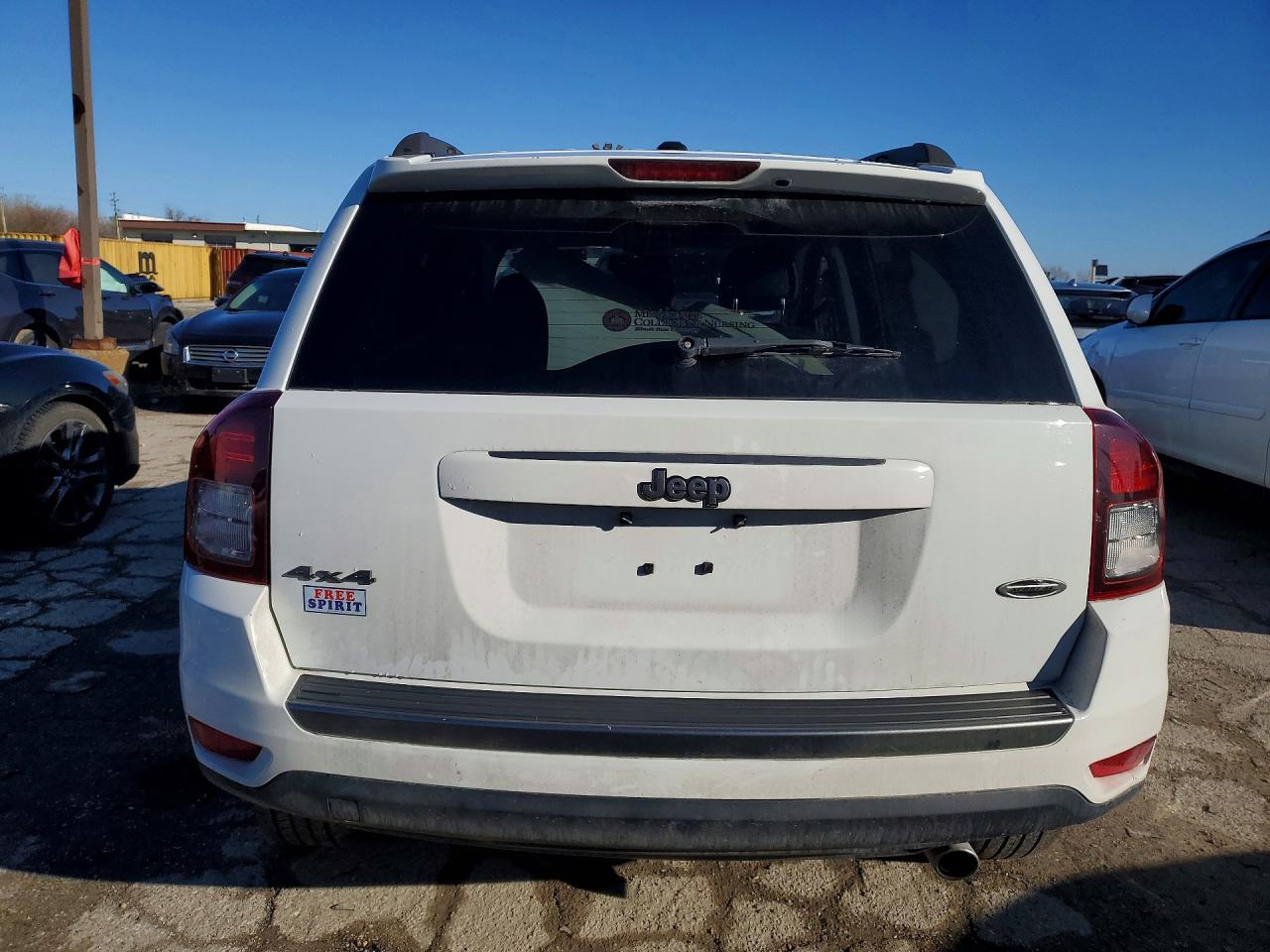 2016 Jeep Compass Sport White vin: 1C4NJDBB1GD657532