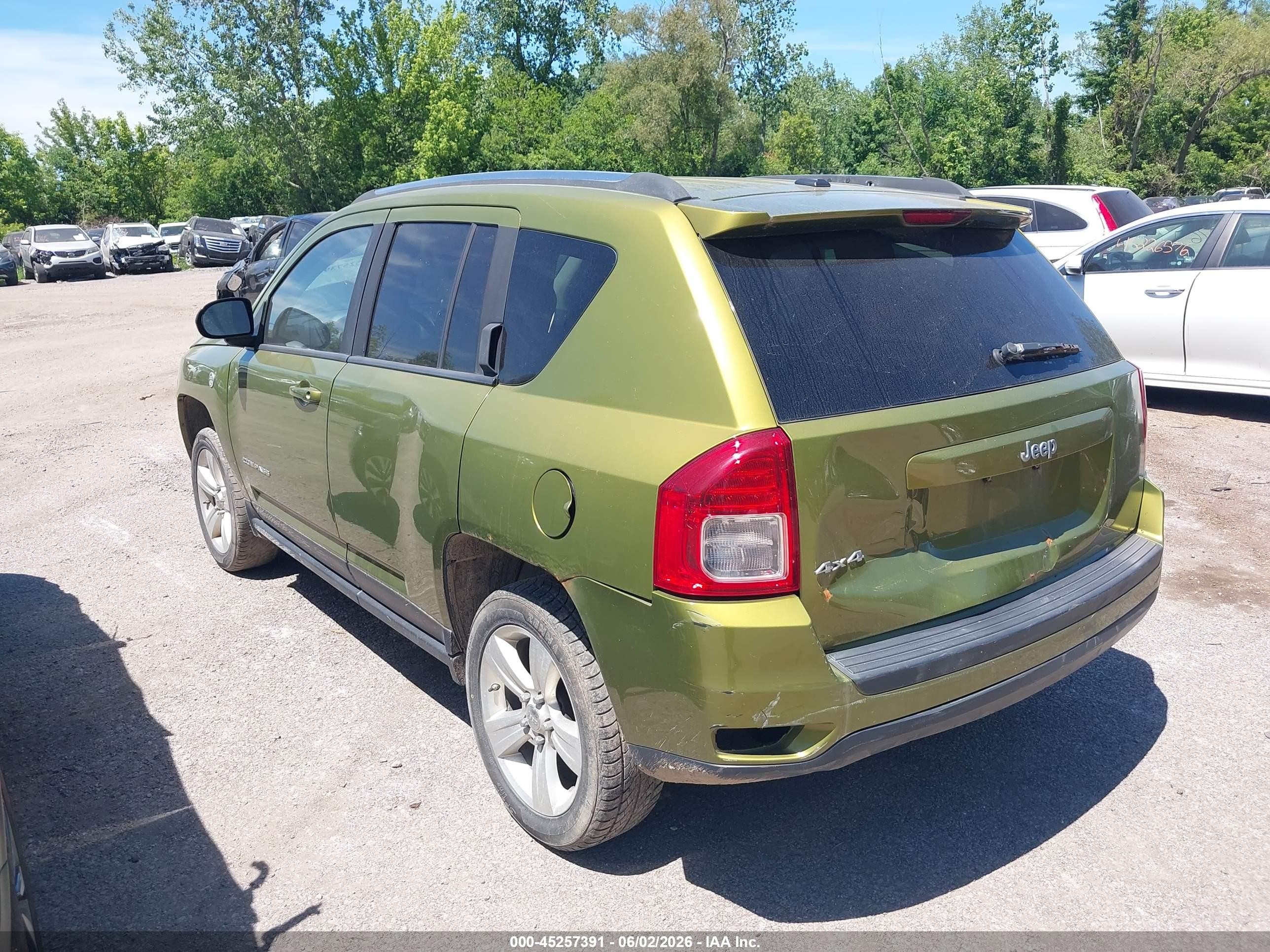 2012 Jeep Compass Sport Green vin: 1C4NJDBB2CD554761