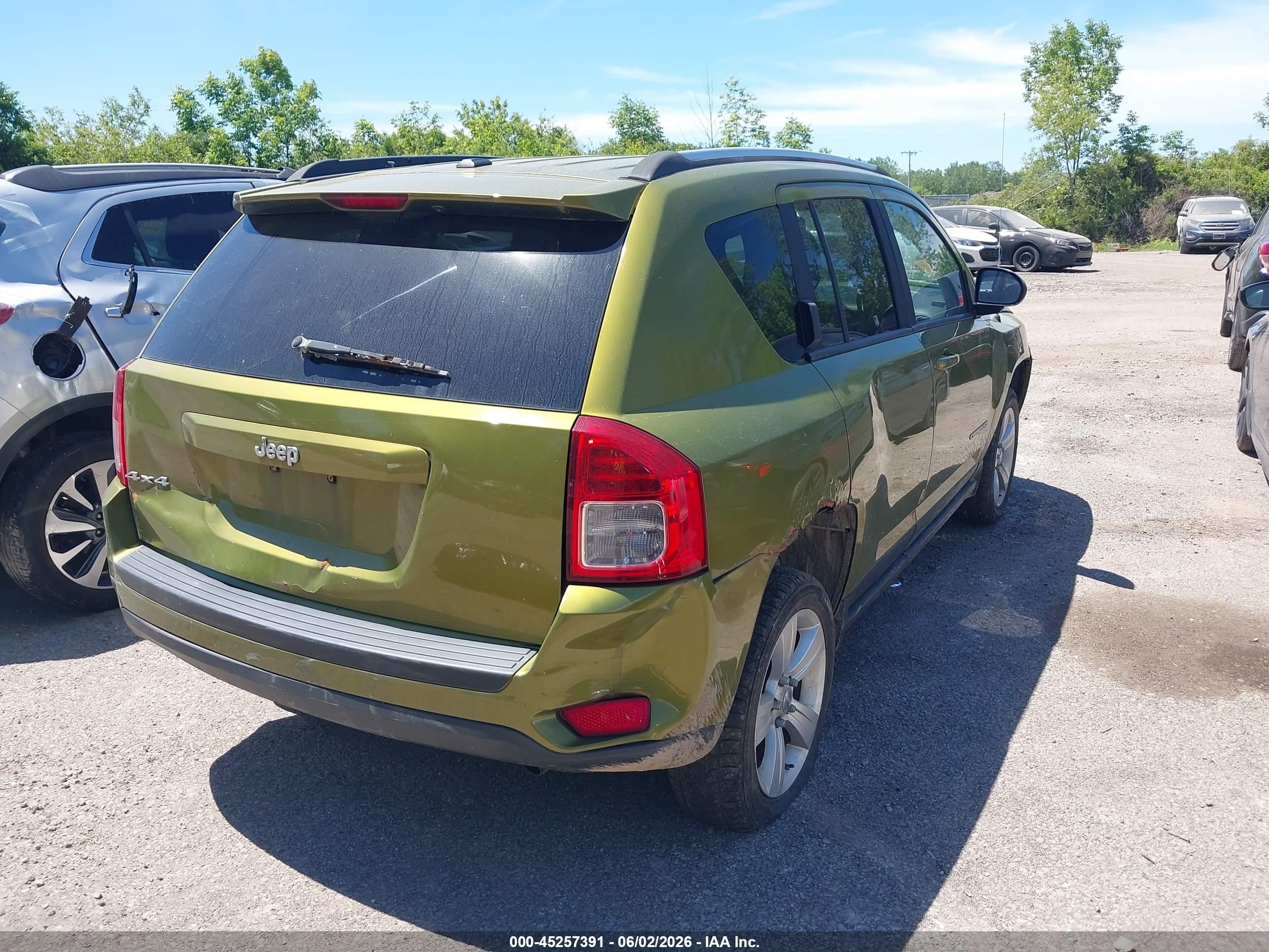 2012 Jeep Compass Sport Green vin: 1C4NJDBB2CD554761