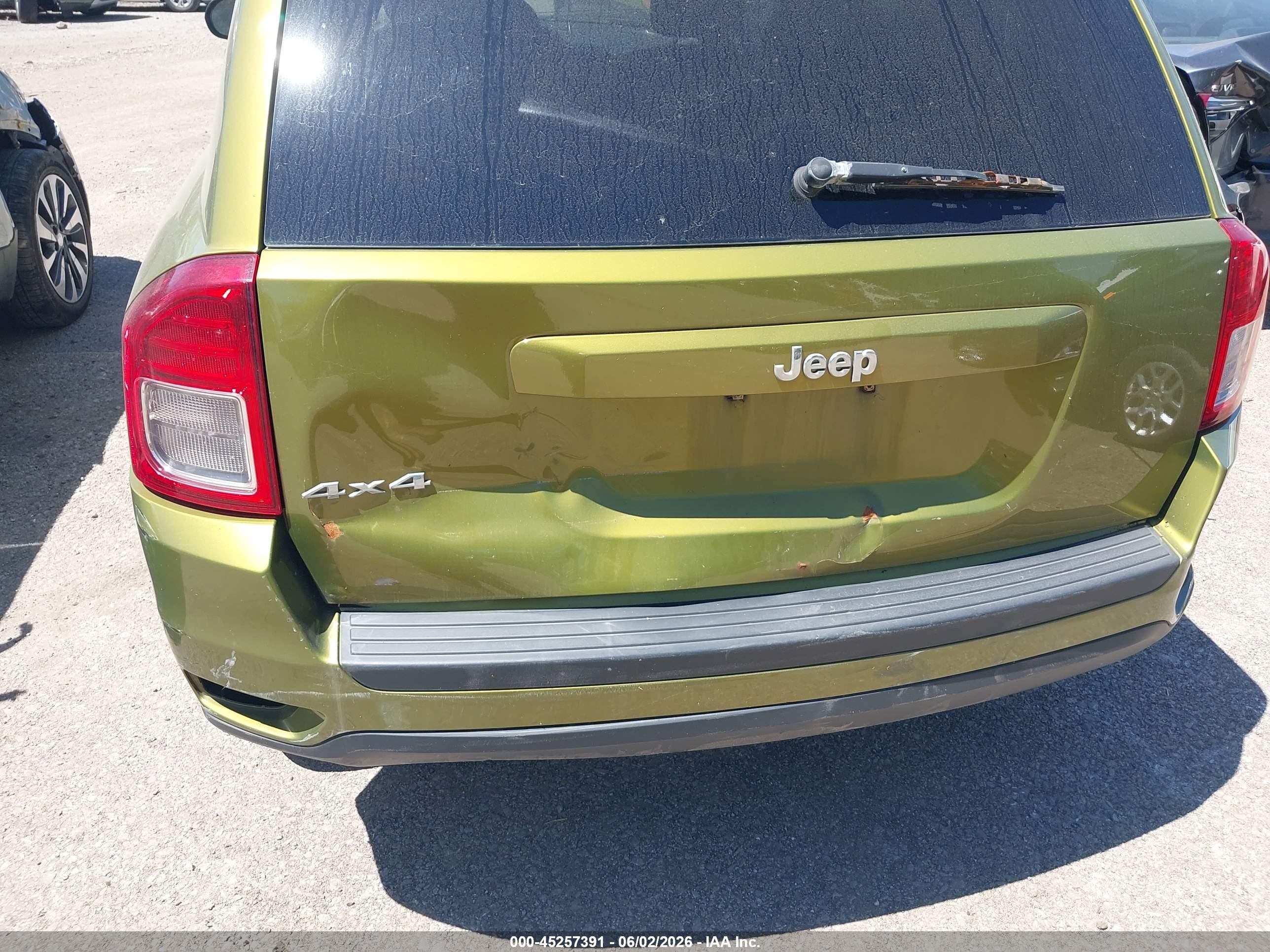 2012 Jeep Compass Sport Green vin: 1C4NJDBB2CD554761