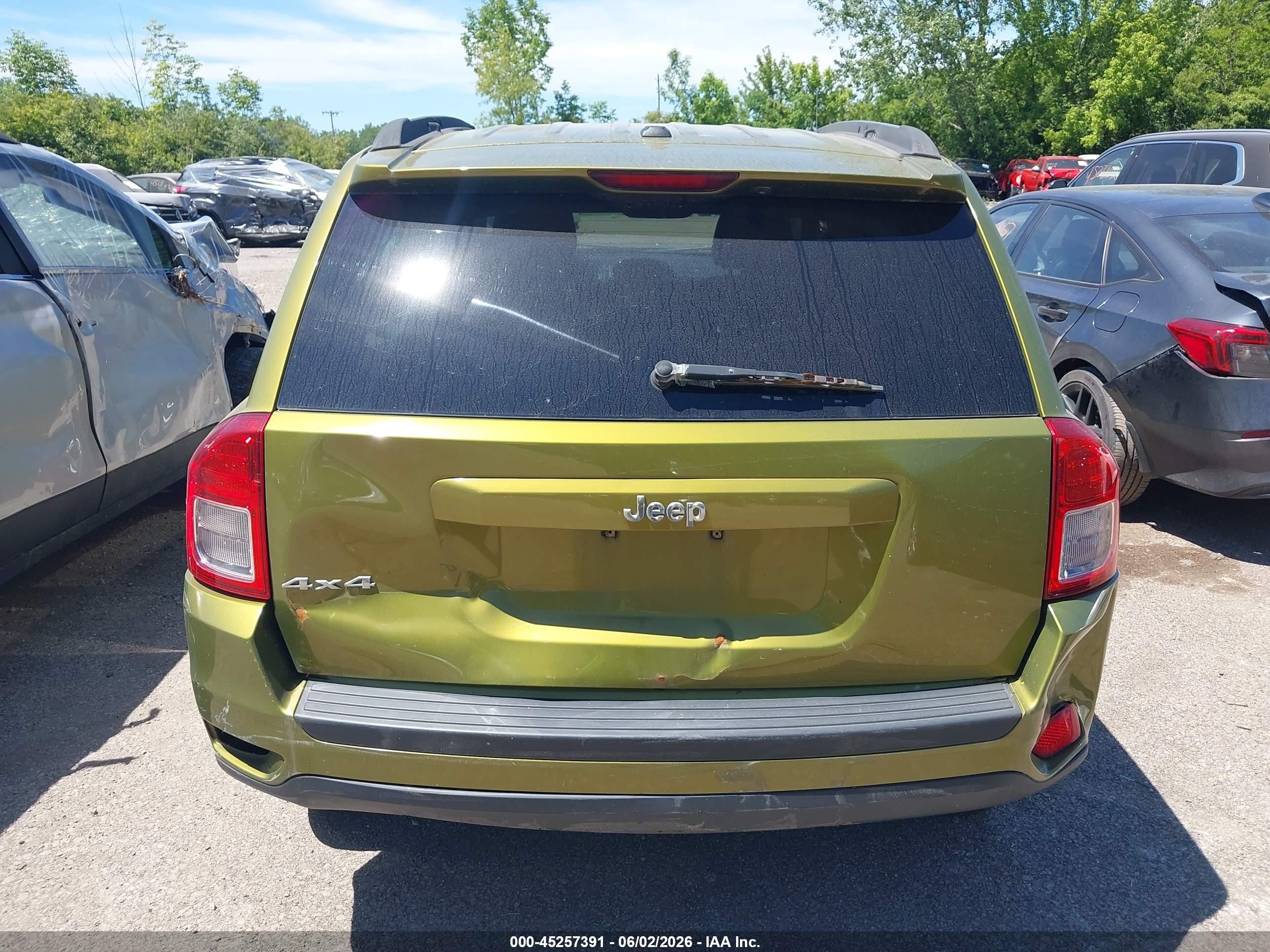 2012 Jeep Compass Sport Green vin: 1C4NJDBB2CD554761
