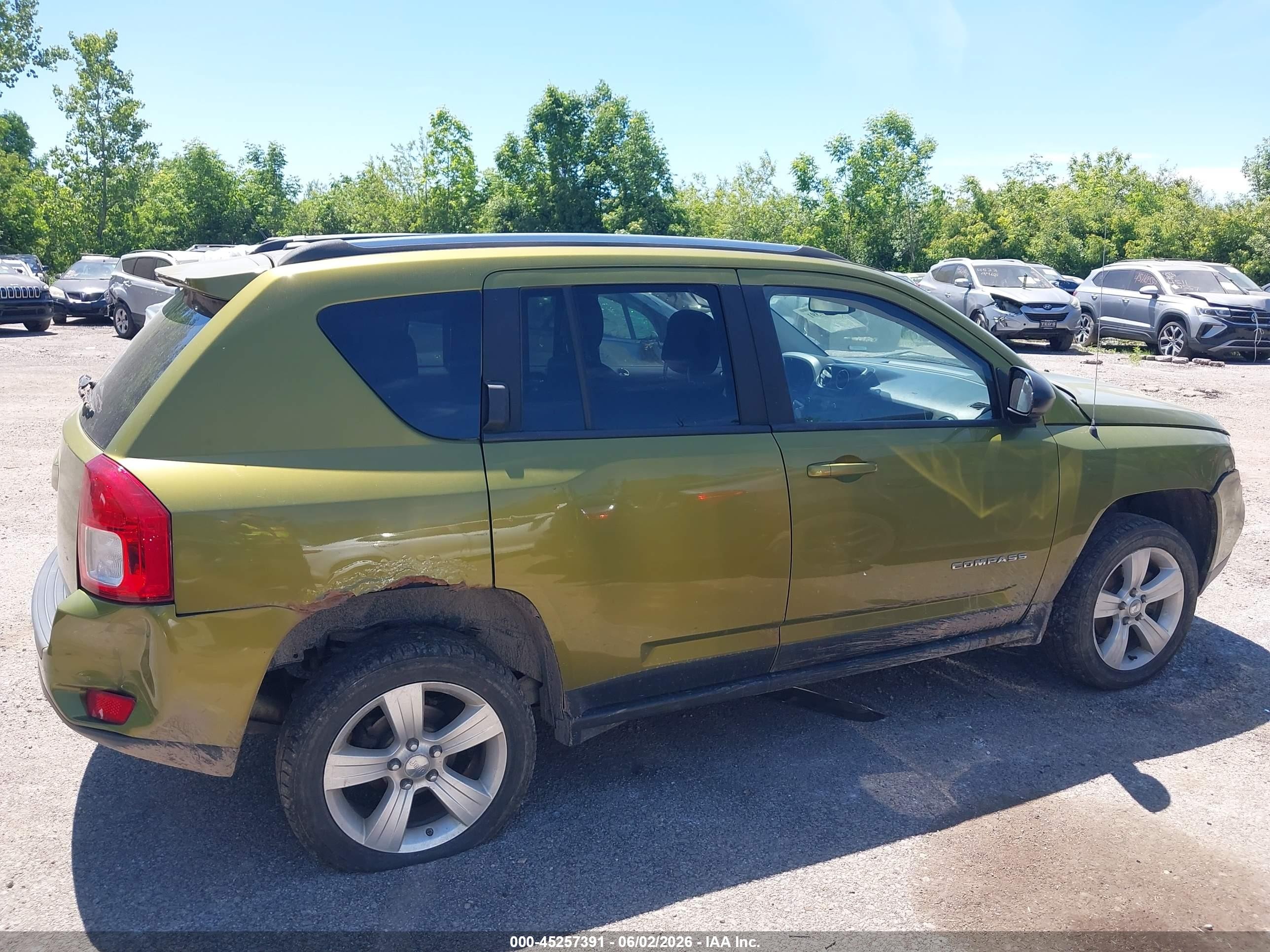 2012 Jeep Compass Sport Green vin: 1C4NJDBB2CD554761