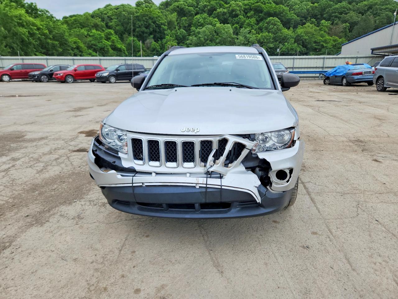 2013 Jeep Compass Sport Silver vin: 1C4NJDBB2DD174157
