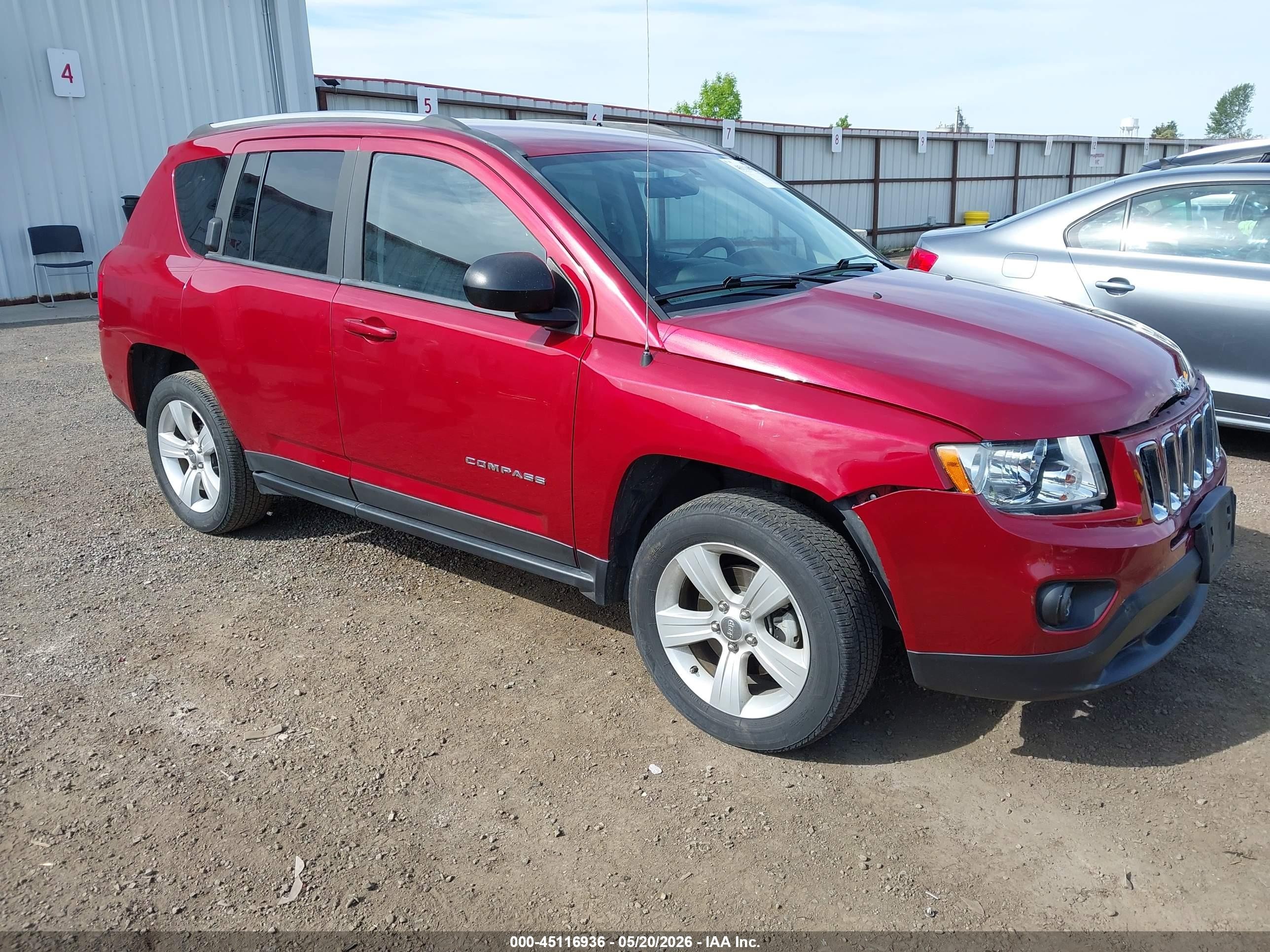 2013 Jeep Compass Sport Red vin: 1C4NJDBB2DD212762