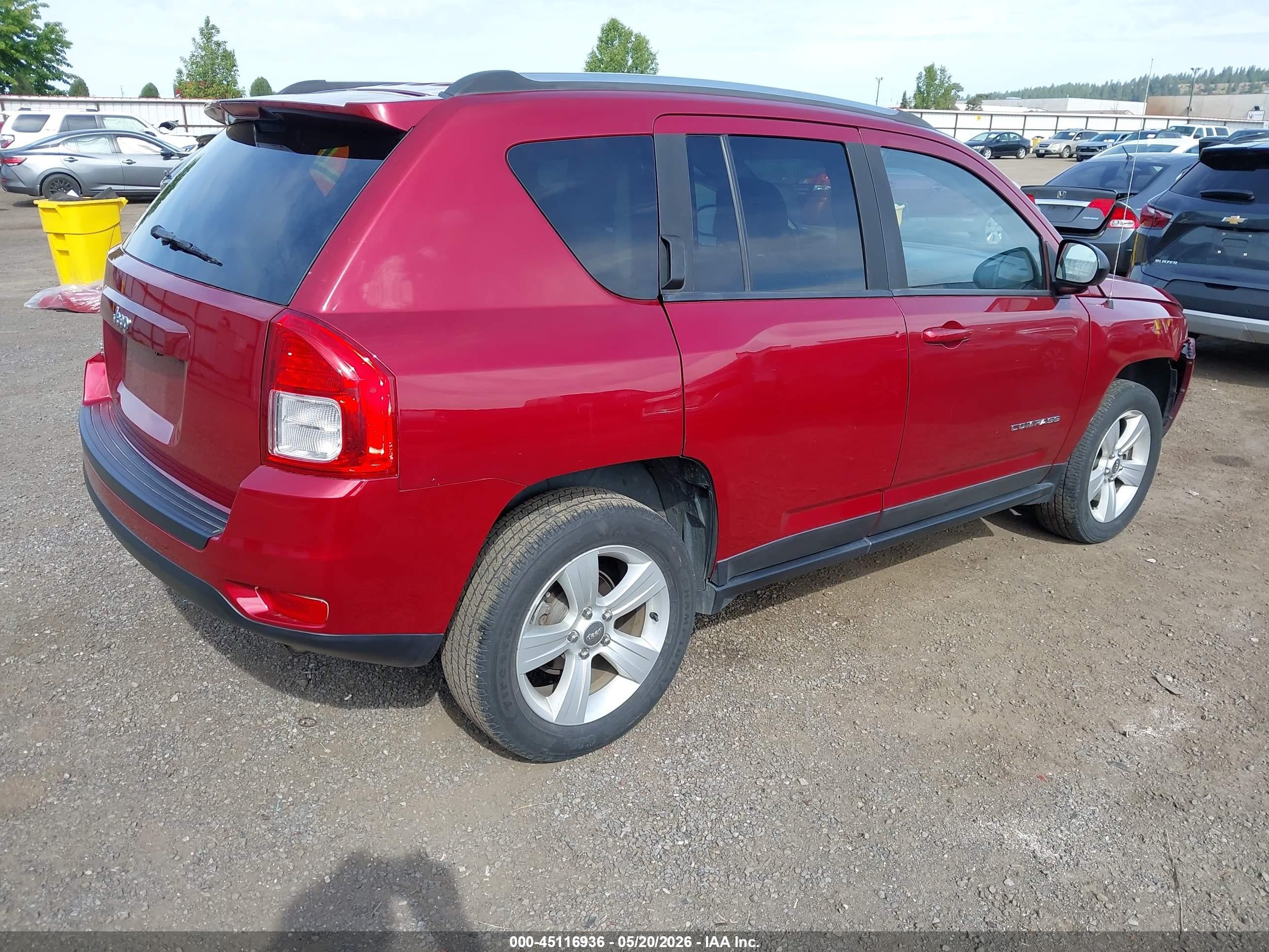 2013 Jeep Compass Sport Красный vin: 1C4NJDBB2DD212762