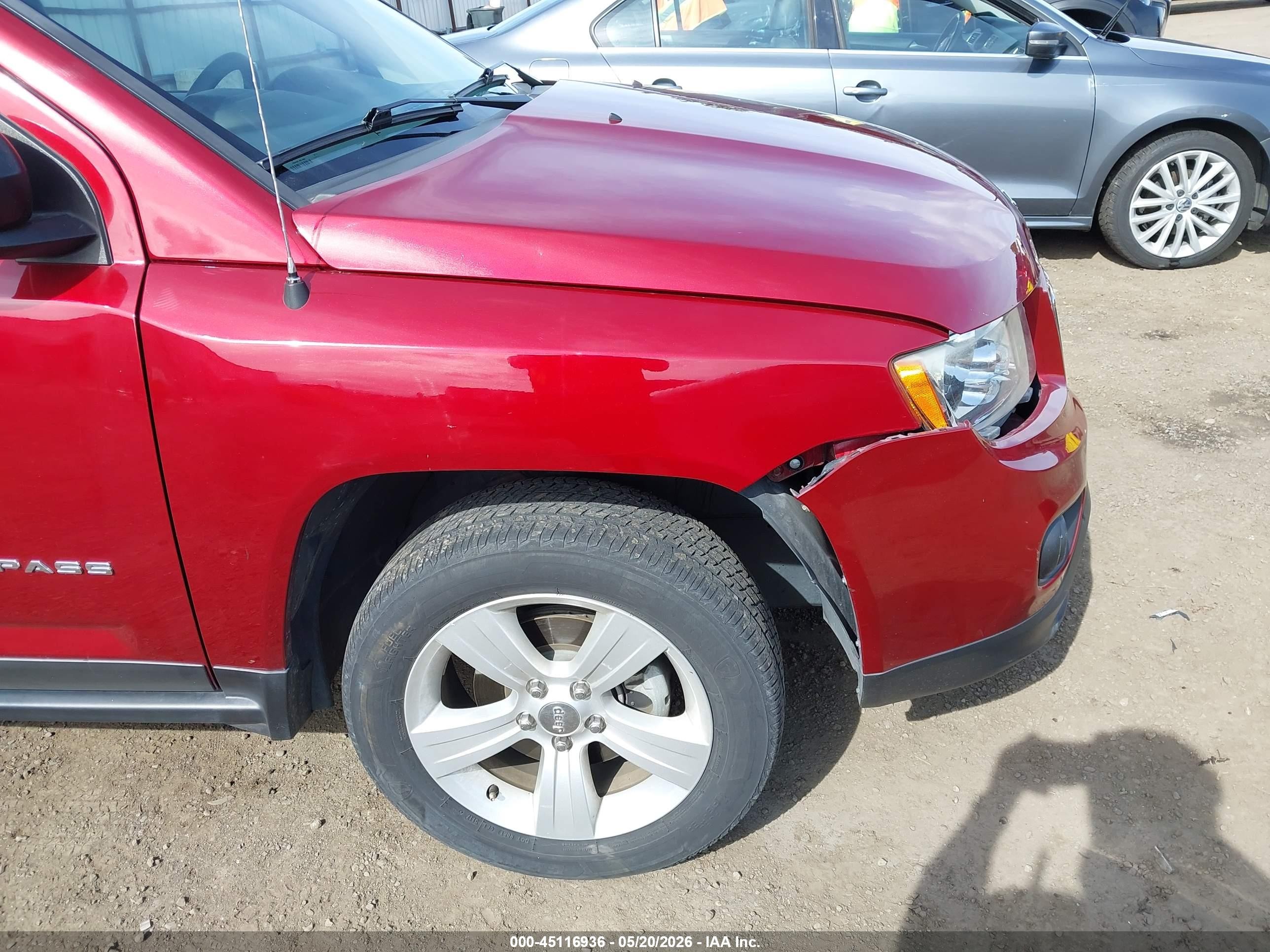 2013 Jeep Compass Sport Красный vin: 1C4NJDBB2DD212762