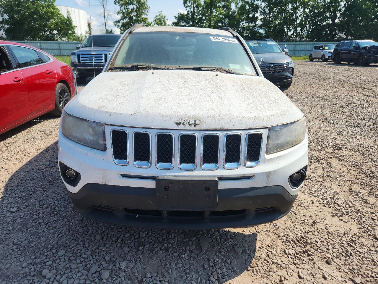 2014 Jeep Compass Sport White vin: 1C4NJDBB2ED503876