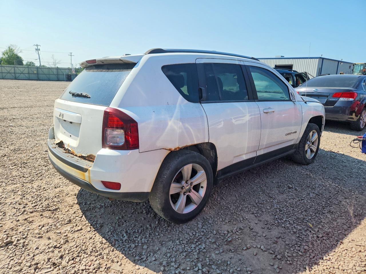 2014 Jeep Compass Sport White vin: 1C4NJDBB2ED503876