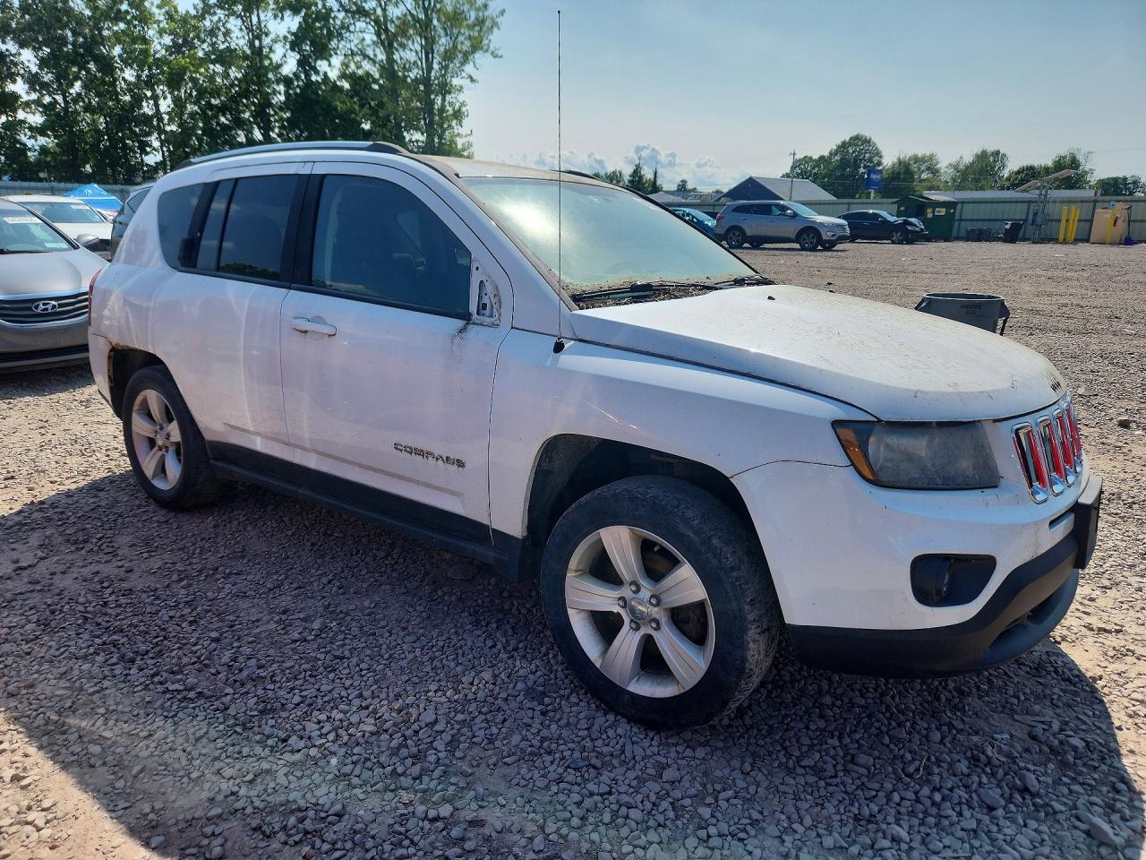 2014 Jeep Compass Sport White vin: 1C4NJDBB2ED503876