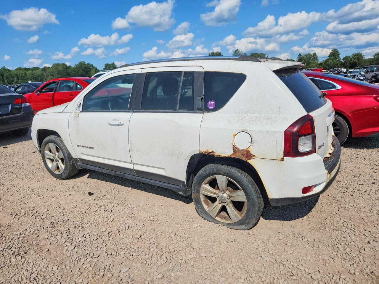 2014 Jeep Compass Sport White vin: 1C4NJDBB2ED503876