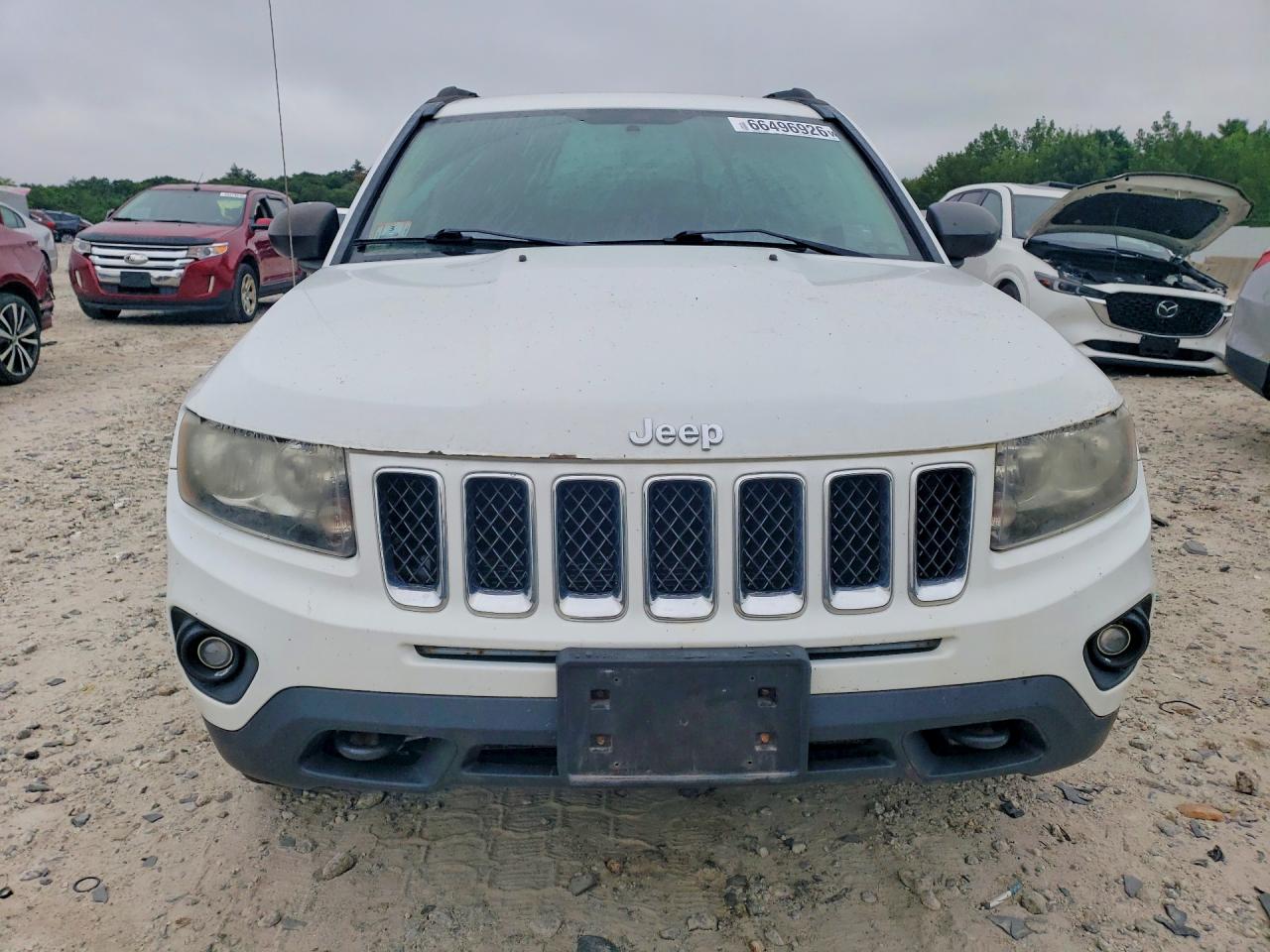 2014 Jeep Compass Sport White vin: 1C4NJDBB2ED510522