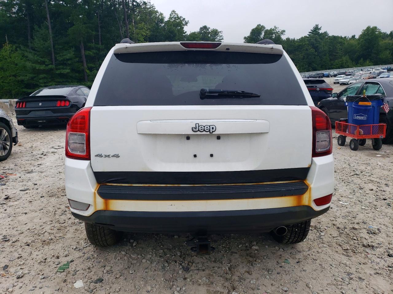 2014 Jeep Compass Sport White vin: 1C4NJDBB2ED510522