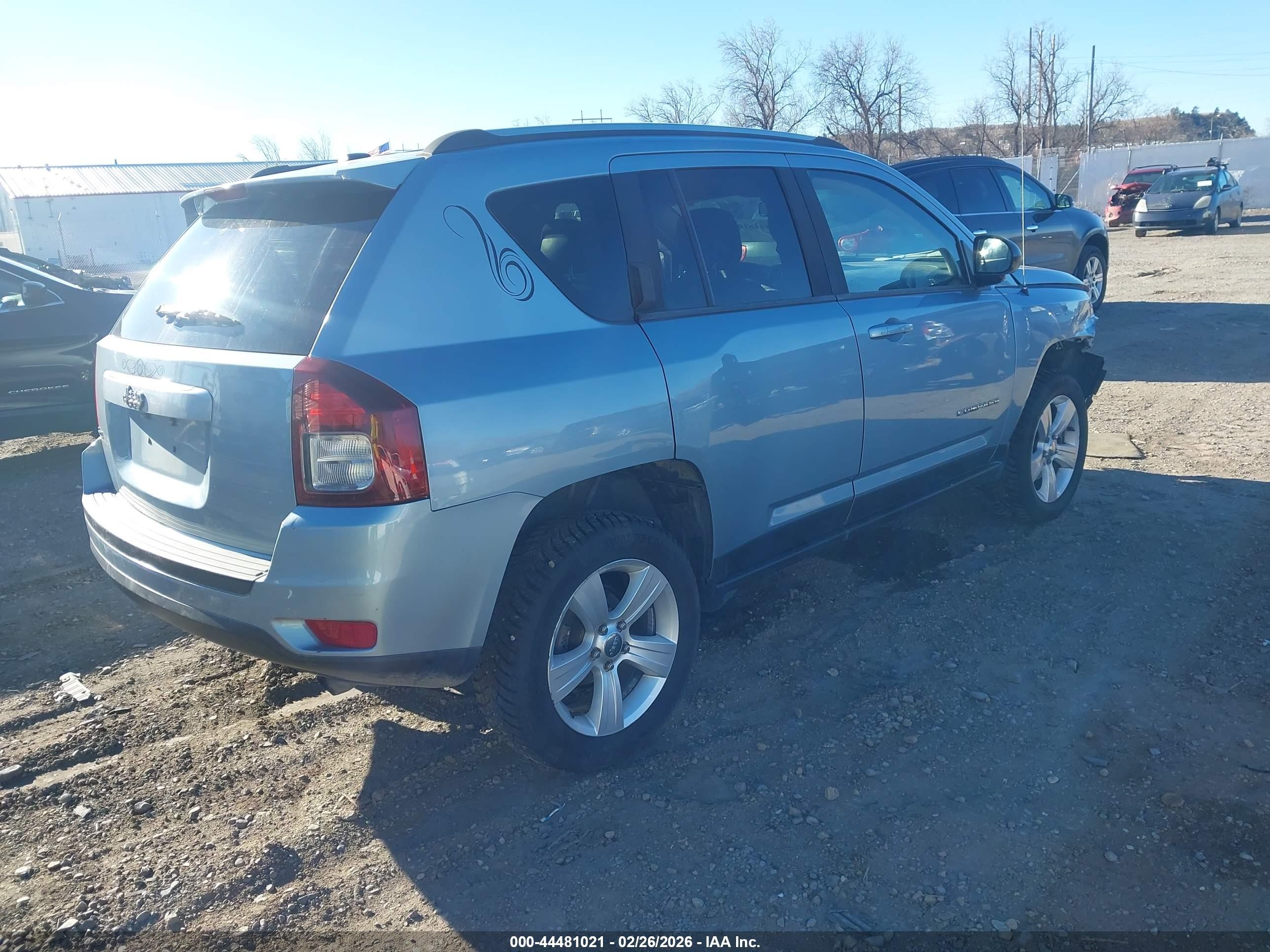 2014 Jeep Compass Sport Silver vin: 1C4NJDBB2ED530897