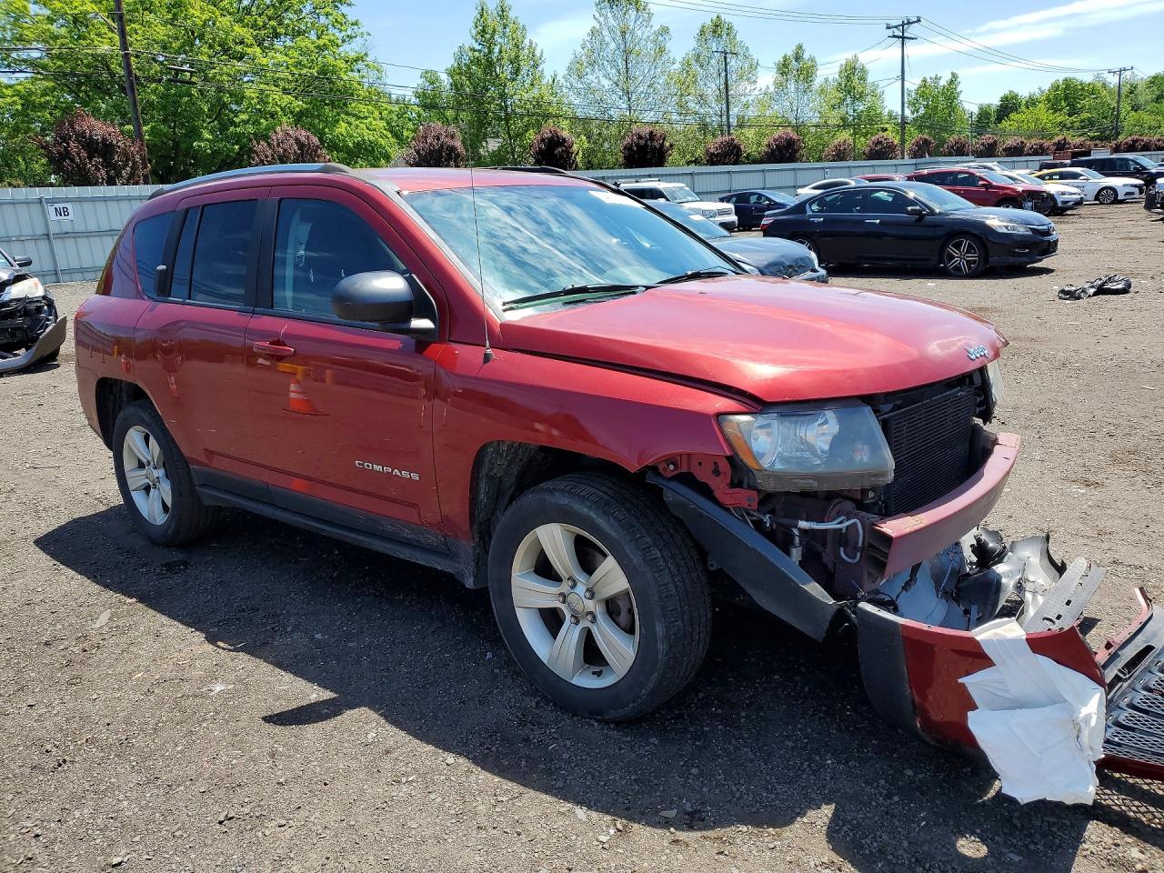2014 Jeep Compass Sport Red vin: 1C4NJDBB2ED809461