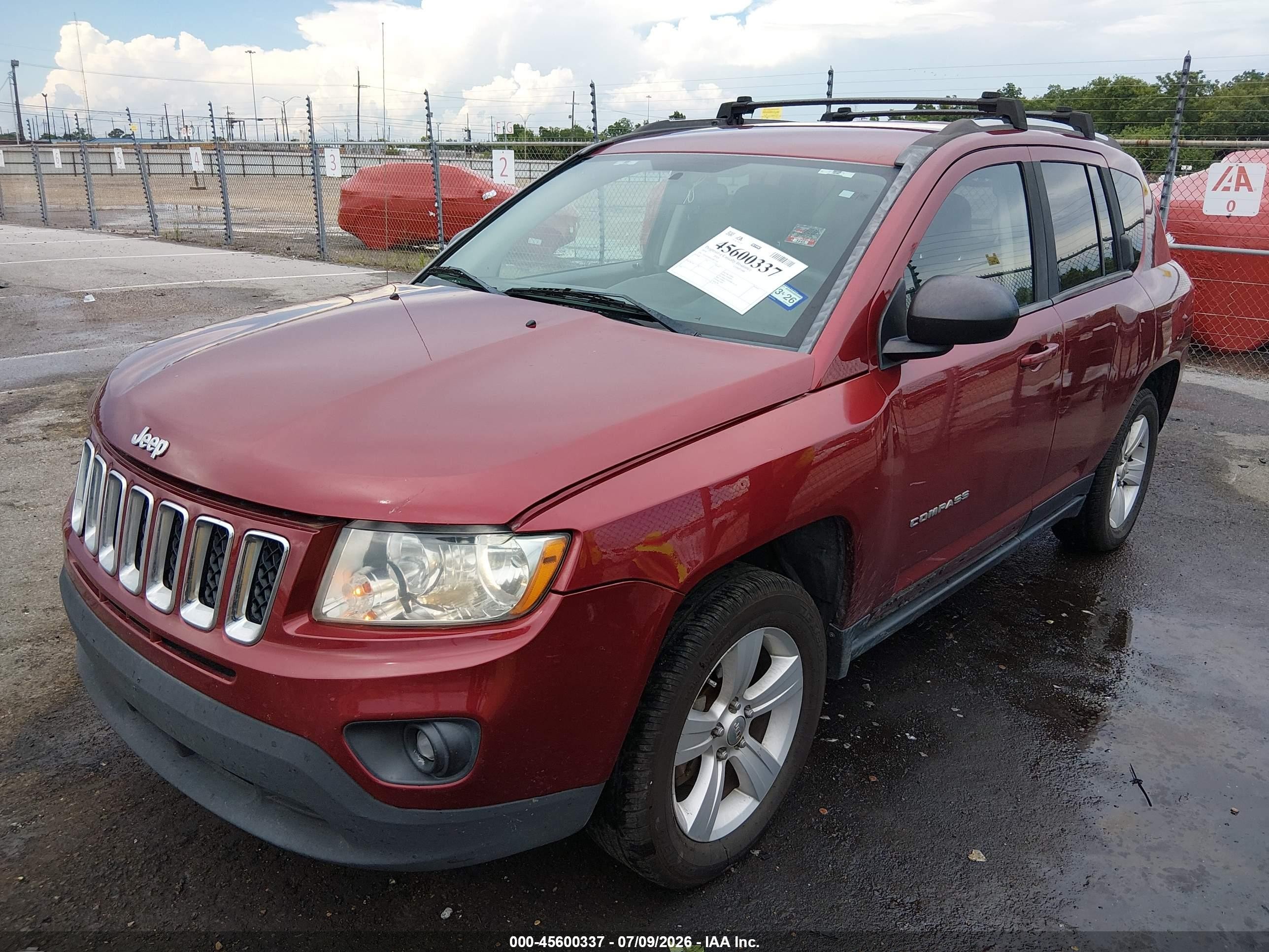 2014 Jeep Compass Sport Red vin: 1C4NJDBB2ED855341