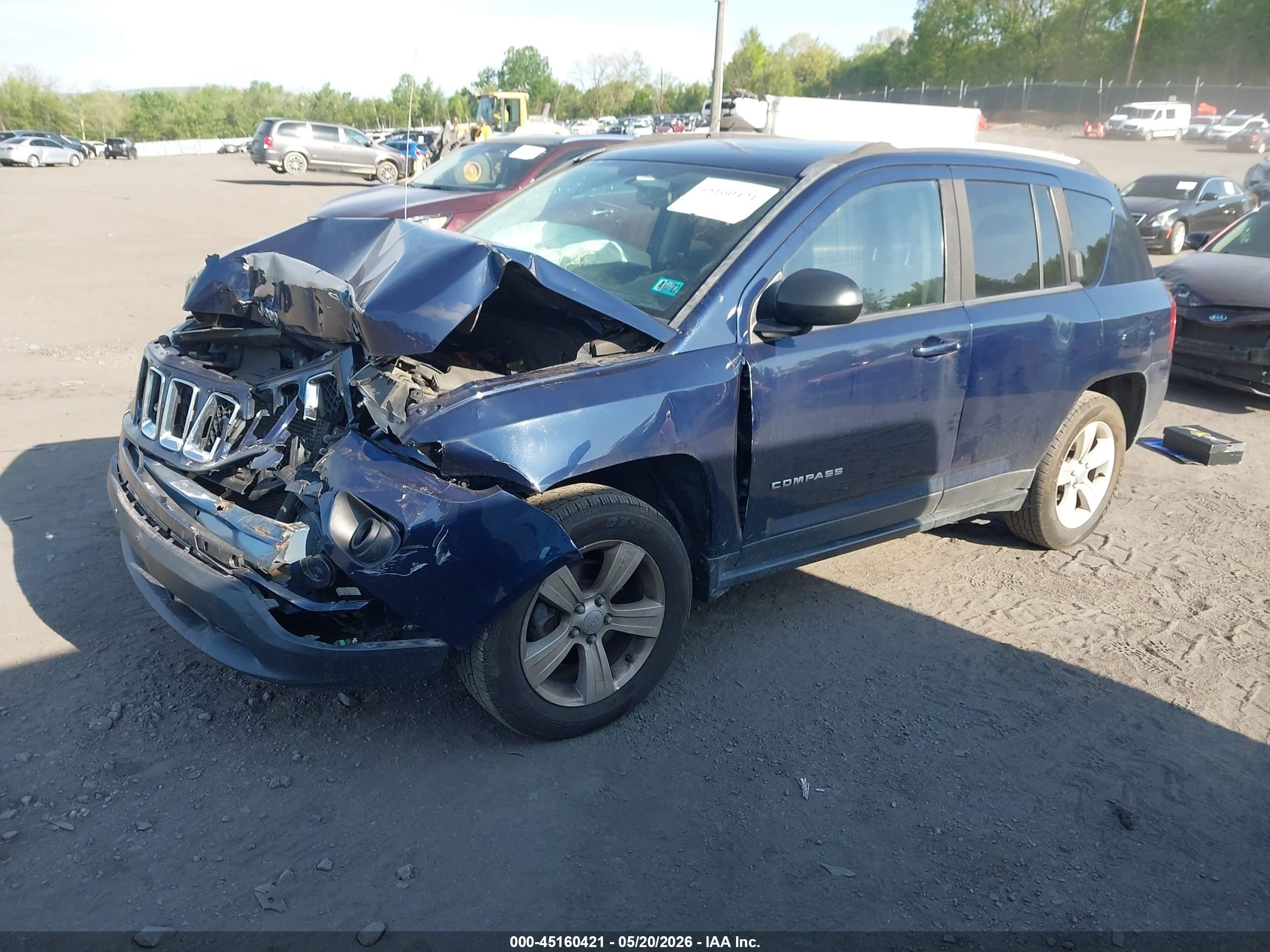 2015 Jeep Compass Sport Blue vin: 1C4NJDBB2FD280269