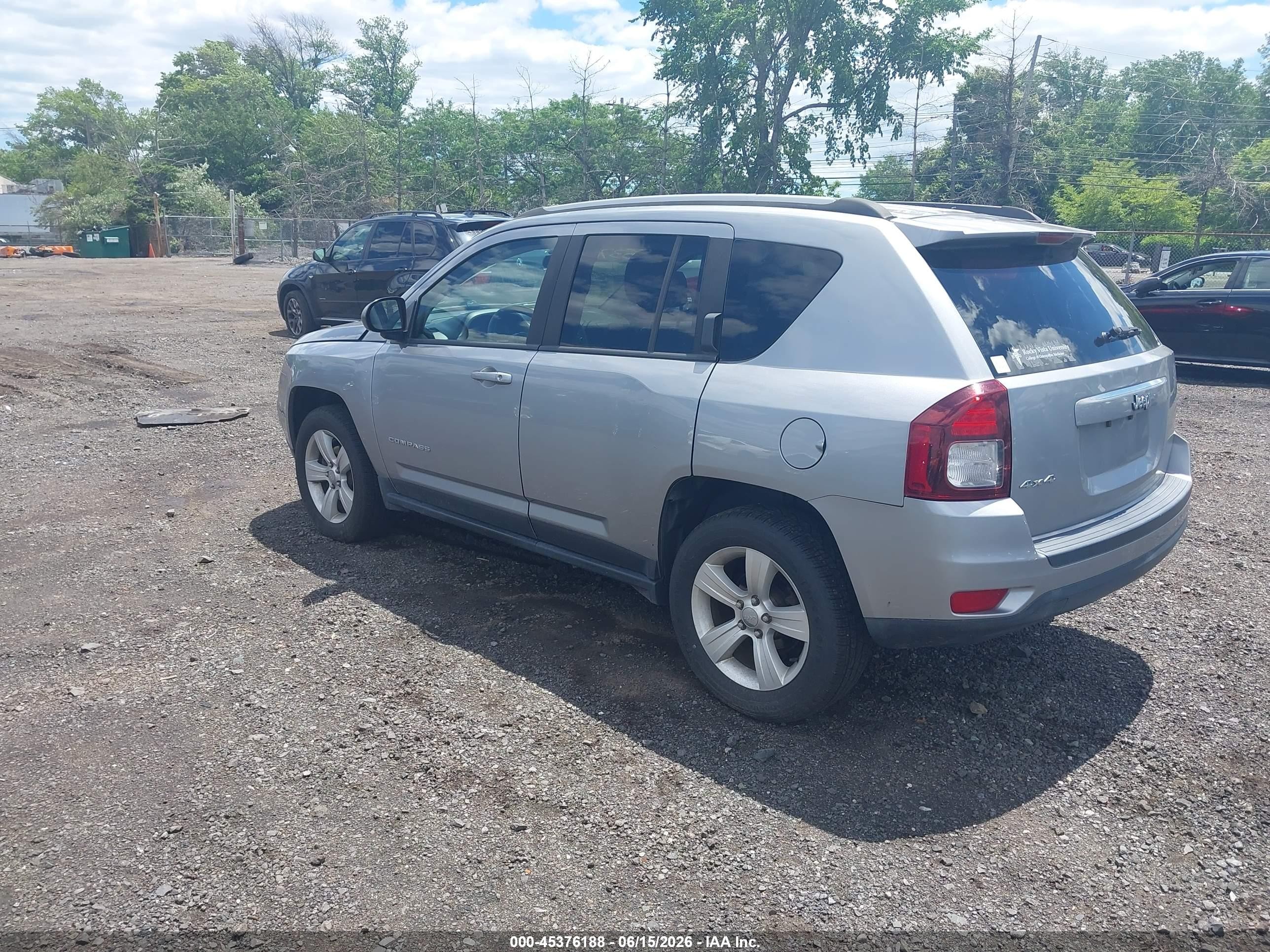2015 Jeep Compass Sport Silver vin: 1C4NJDBB2FD282720
