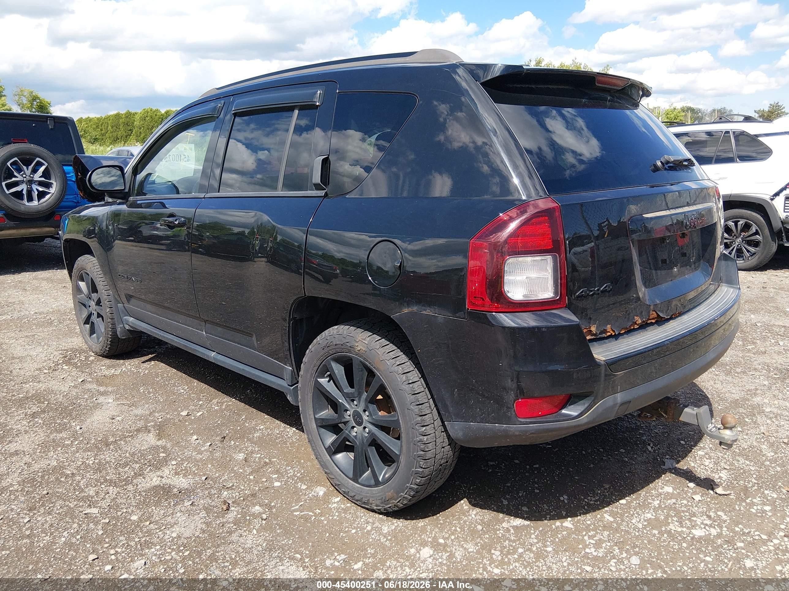 2015 Jeep Compass Altitude Edition Black vin: 1C4NJDBB2FD290218