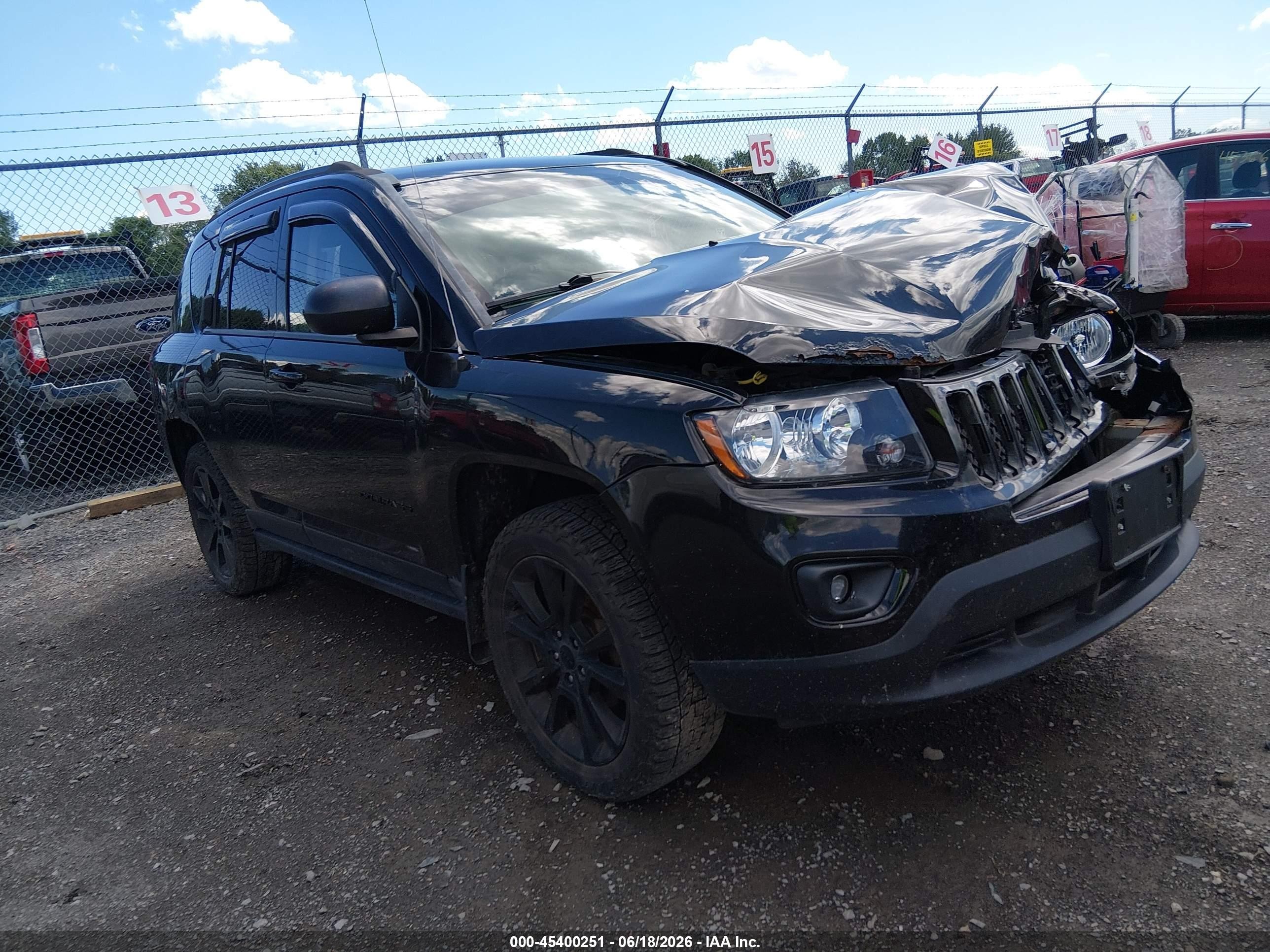 2015 Jeep Compass Altitude Edition Черный vin: 1C4NJDBB2FD290218