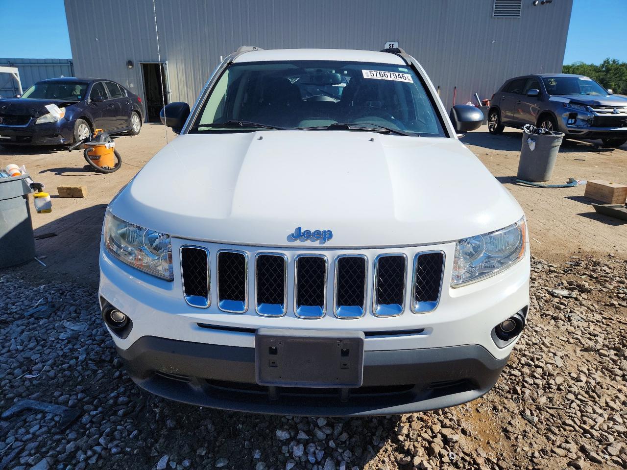 2013 Jeep Compass Sport White vin: 1C4NJDBB3DD196443