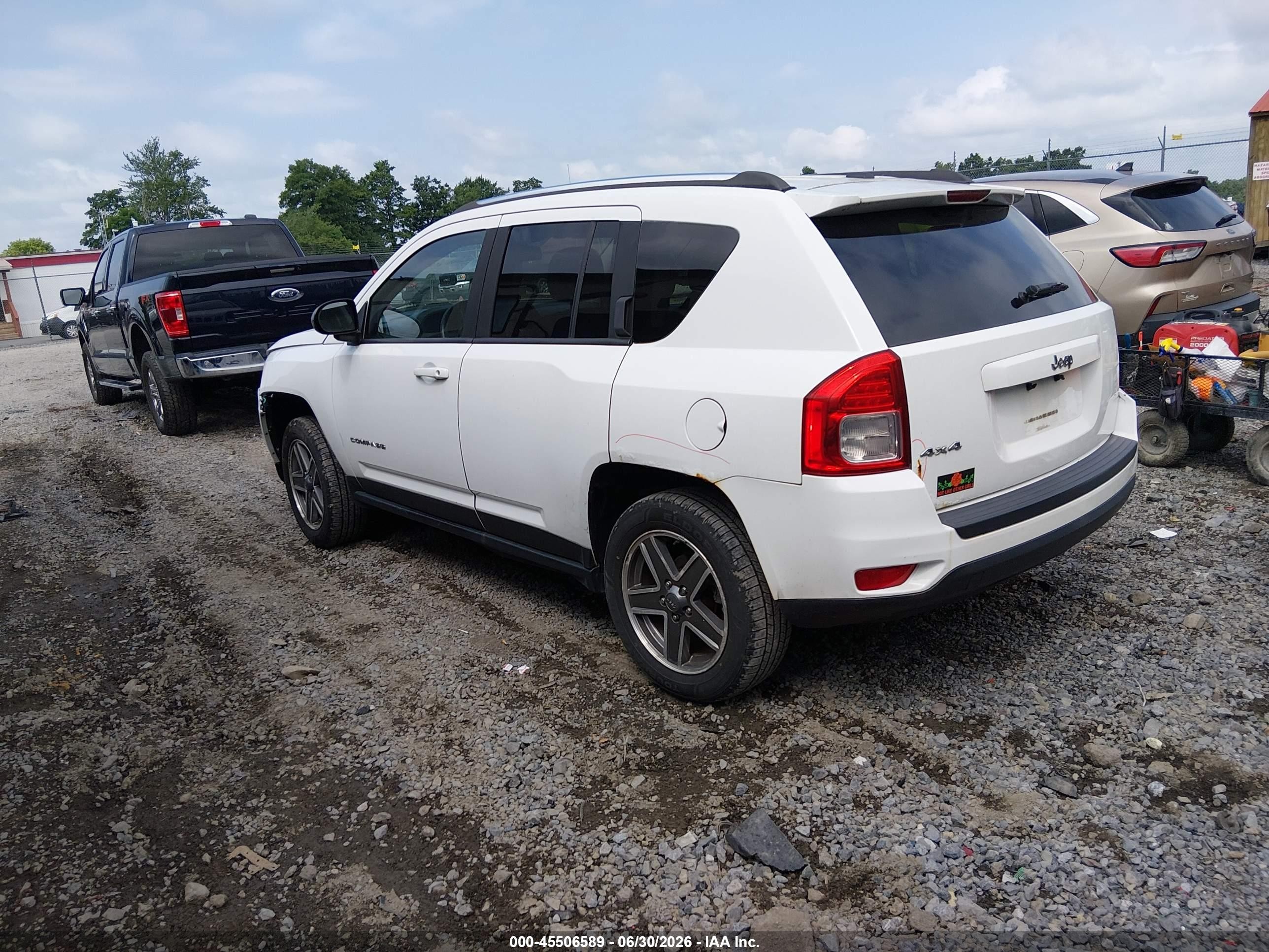 2013 Jeep Compass Sport Белый vin: 1C4NJDBB3DD231904