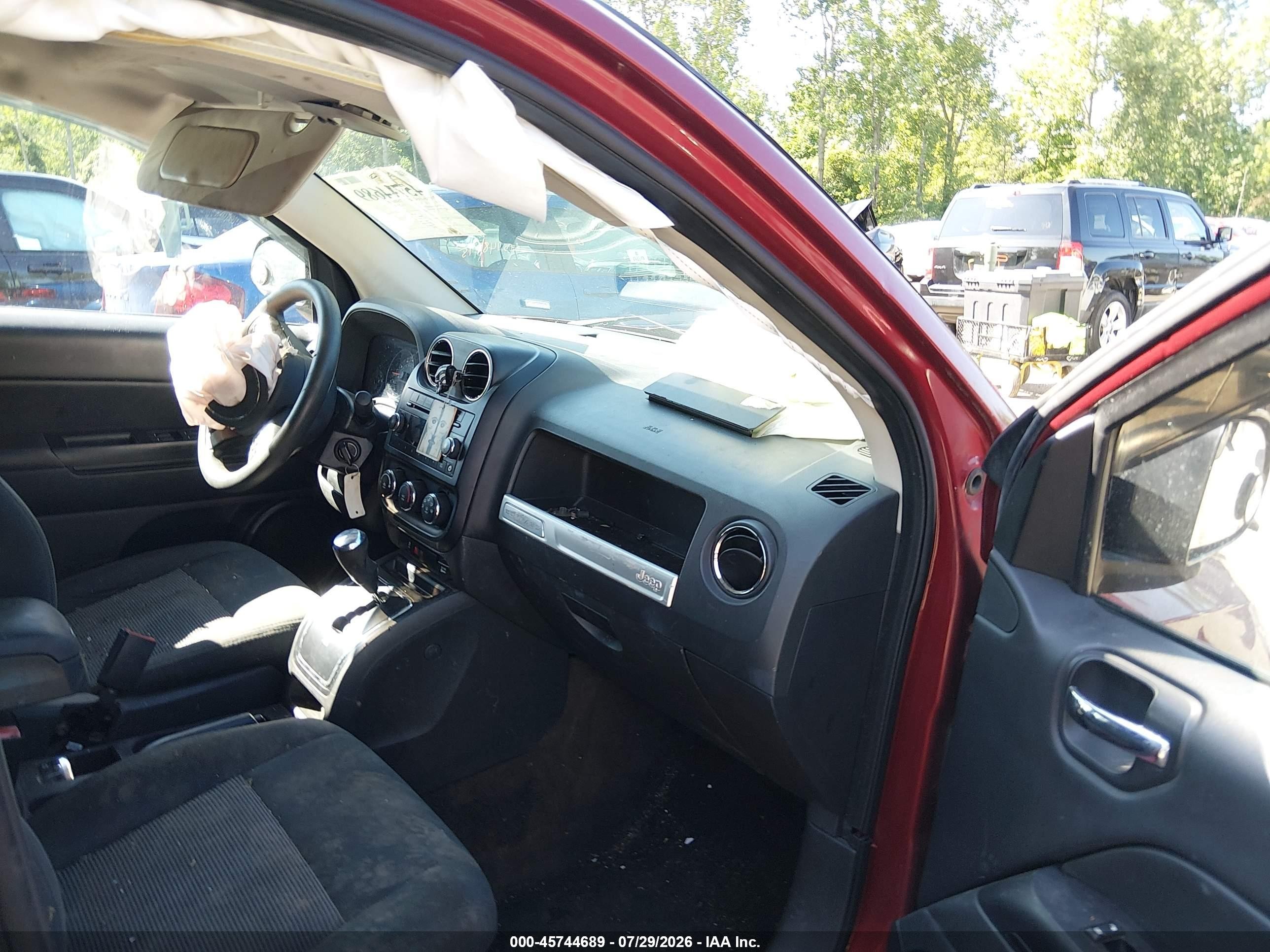 2014 Jeep Compass Sport Maroon vin: 1C4NJDBB3ED567716