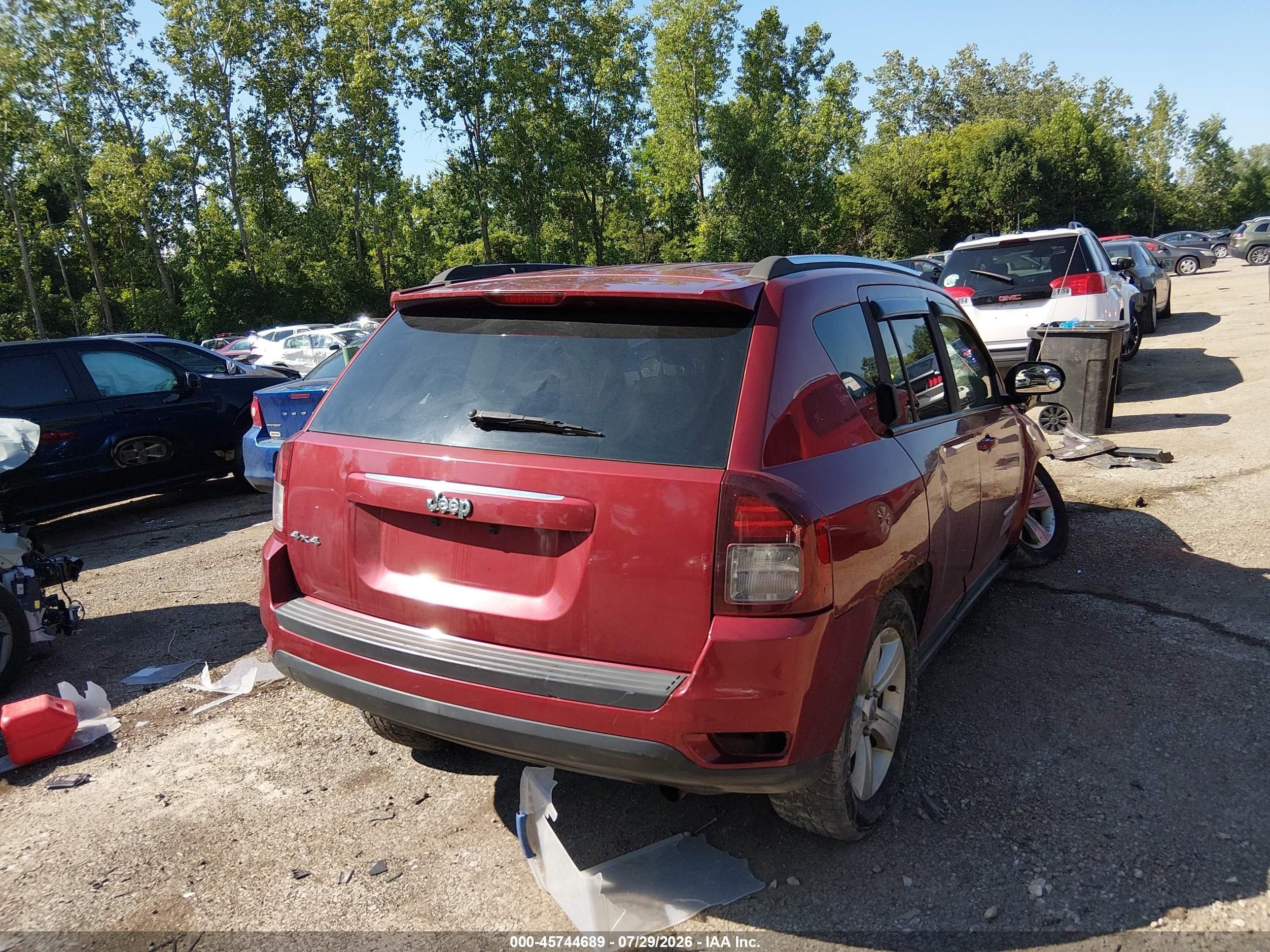 2014 Jeep Compass Sport Maroon vin: 1C4NJDBB3ED567716