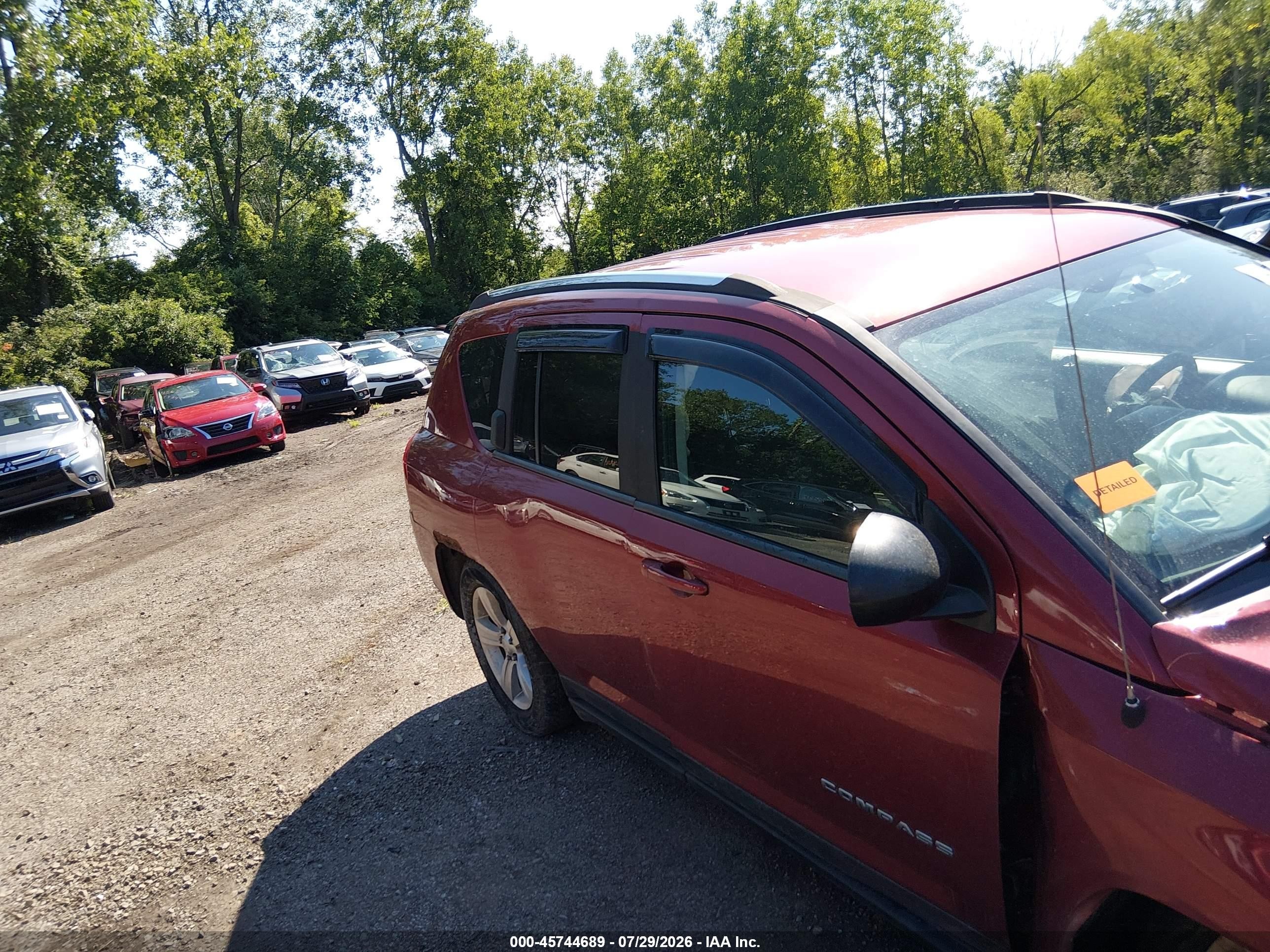 2014 Jeep Compass Sport Maroon vin: 1C4NJDBB3ED567716