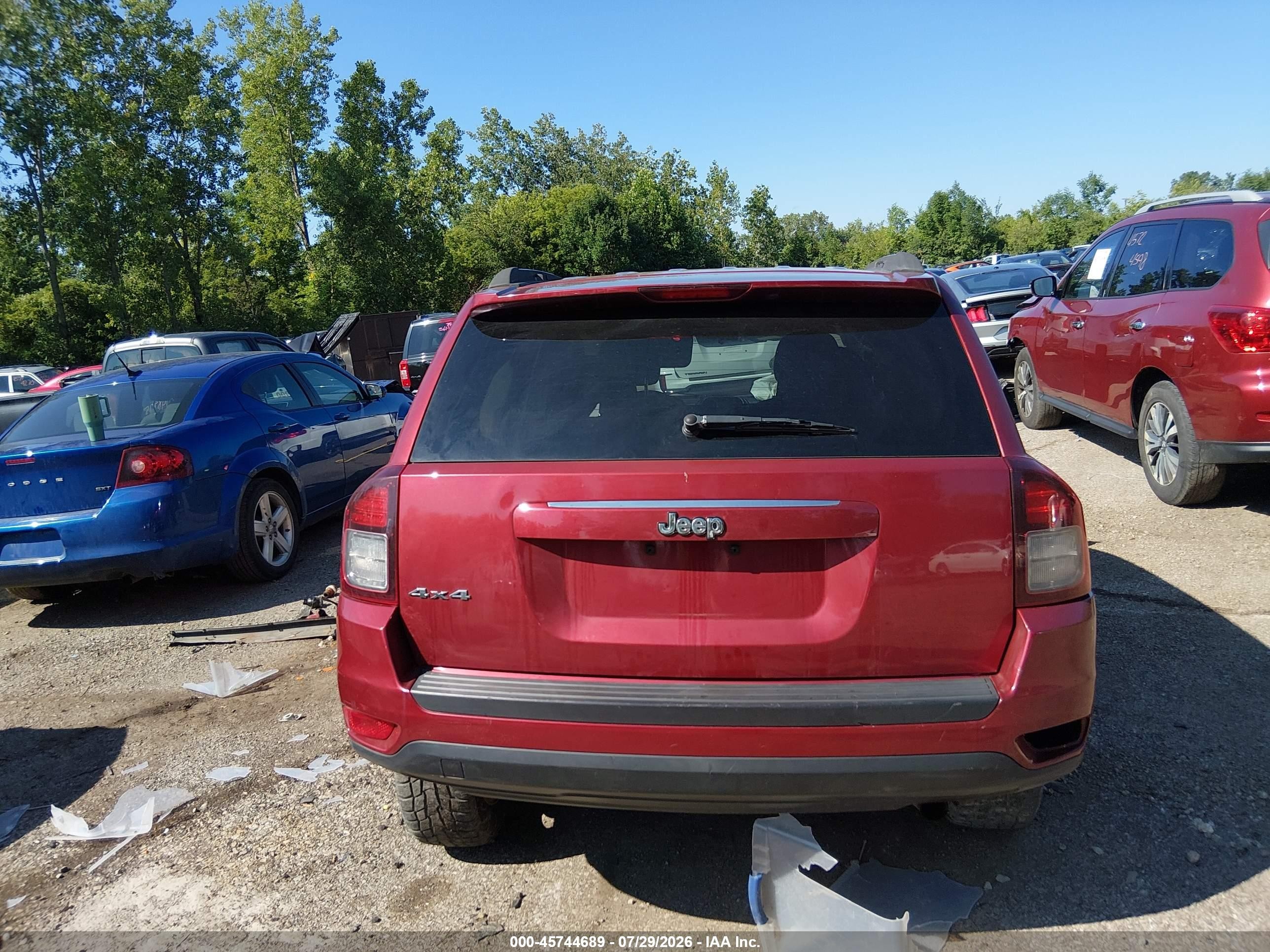2014 Jeep Compass Sport Maroon vin: 1C4NJDBB3ED567716