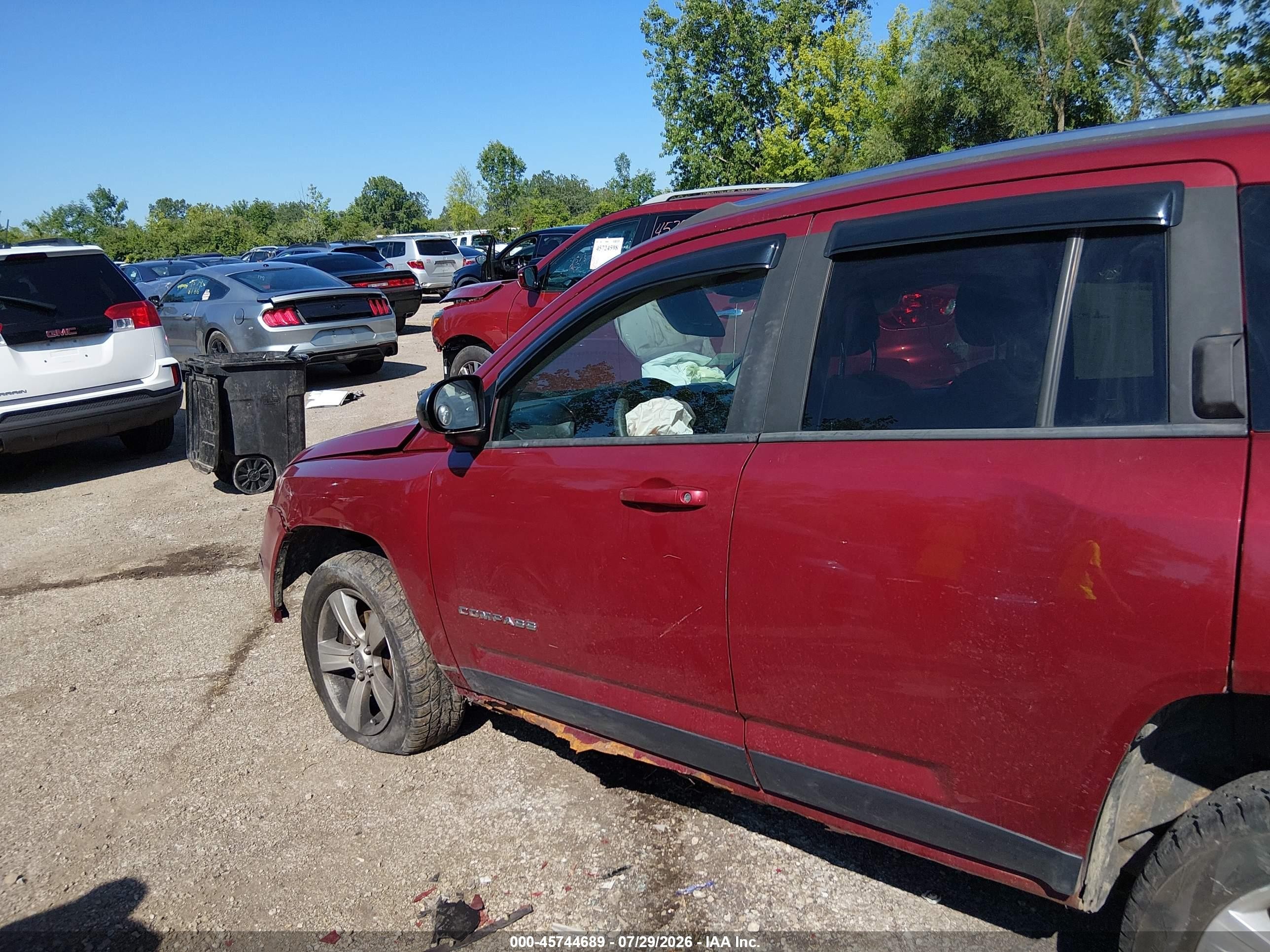 2014 Jeep Compass Sport Maroon vin: 1C4NJDBB3ED567716