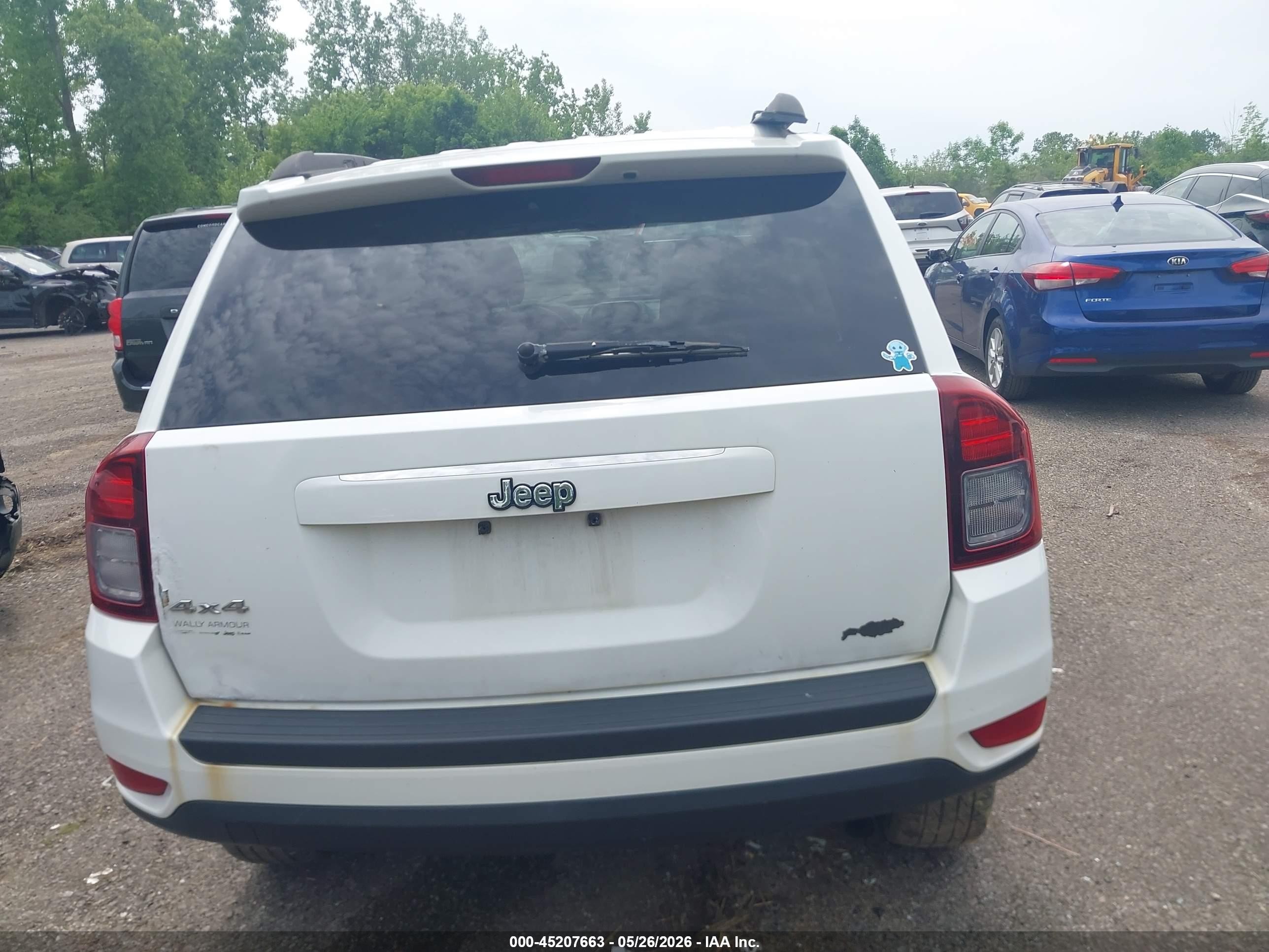 2014 Jeep Compass Sport White vin: 1C4NJDBB3ED567876