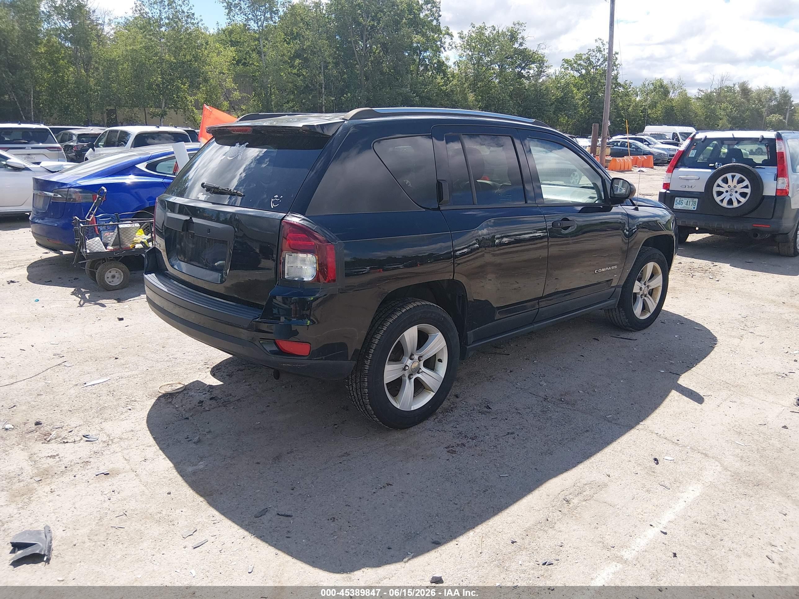 2014 Jeep Compass Sport Black vin: 1C4NJDBB3ED696328