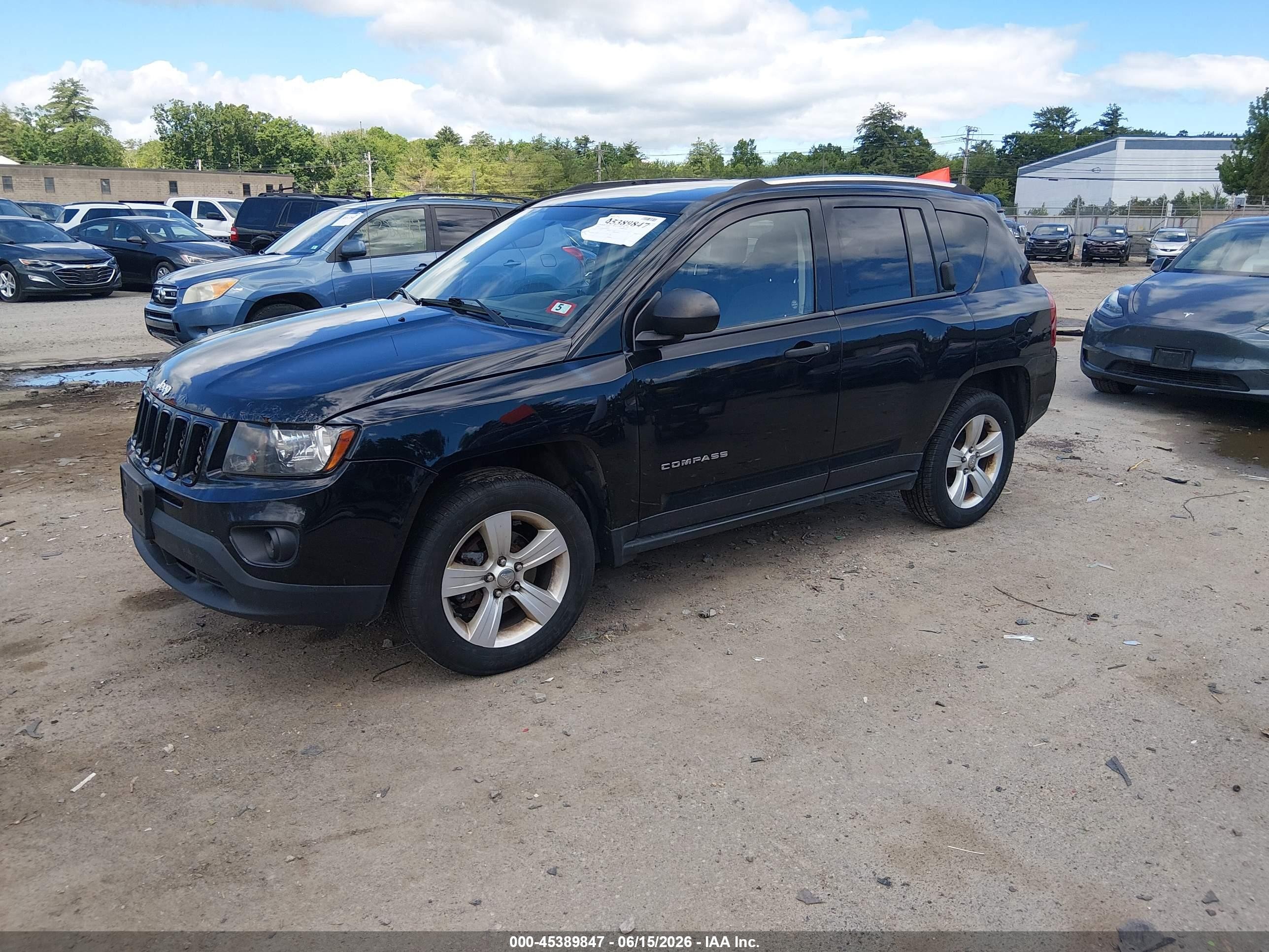 2014 Jeep Compass Sport Black vin: 1C4NJDBB3ED696328