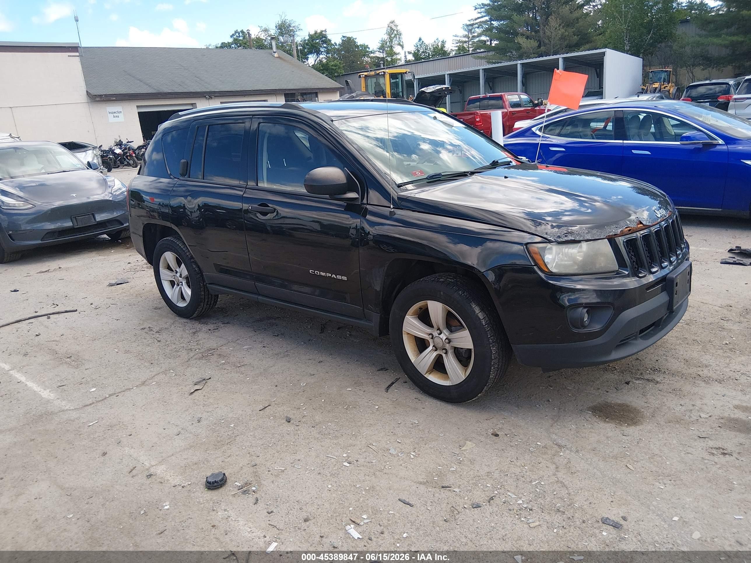 2014 Jeep Compass Sport Black vin: 1C4NJDBB3ED696328