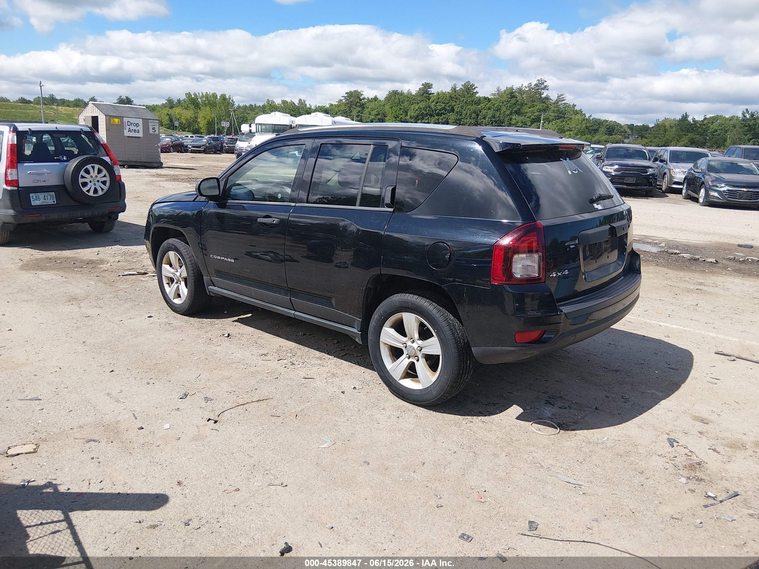 2014 Jeep Compass Sport Black vin: 1C4NJDBB3ED696328