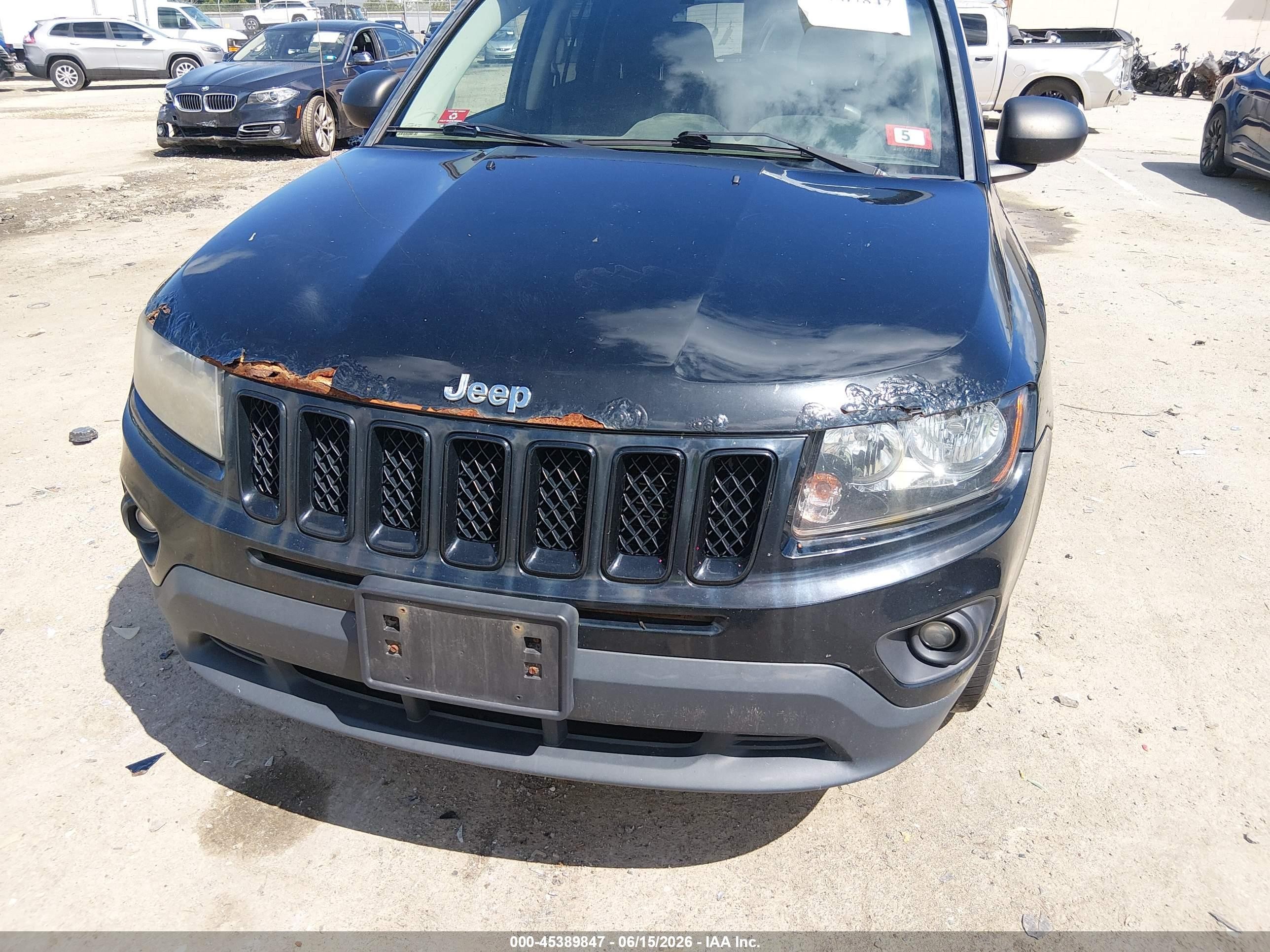 2014 Jeep Compass Sport Black vin: 1C4NJDBB3ED696328