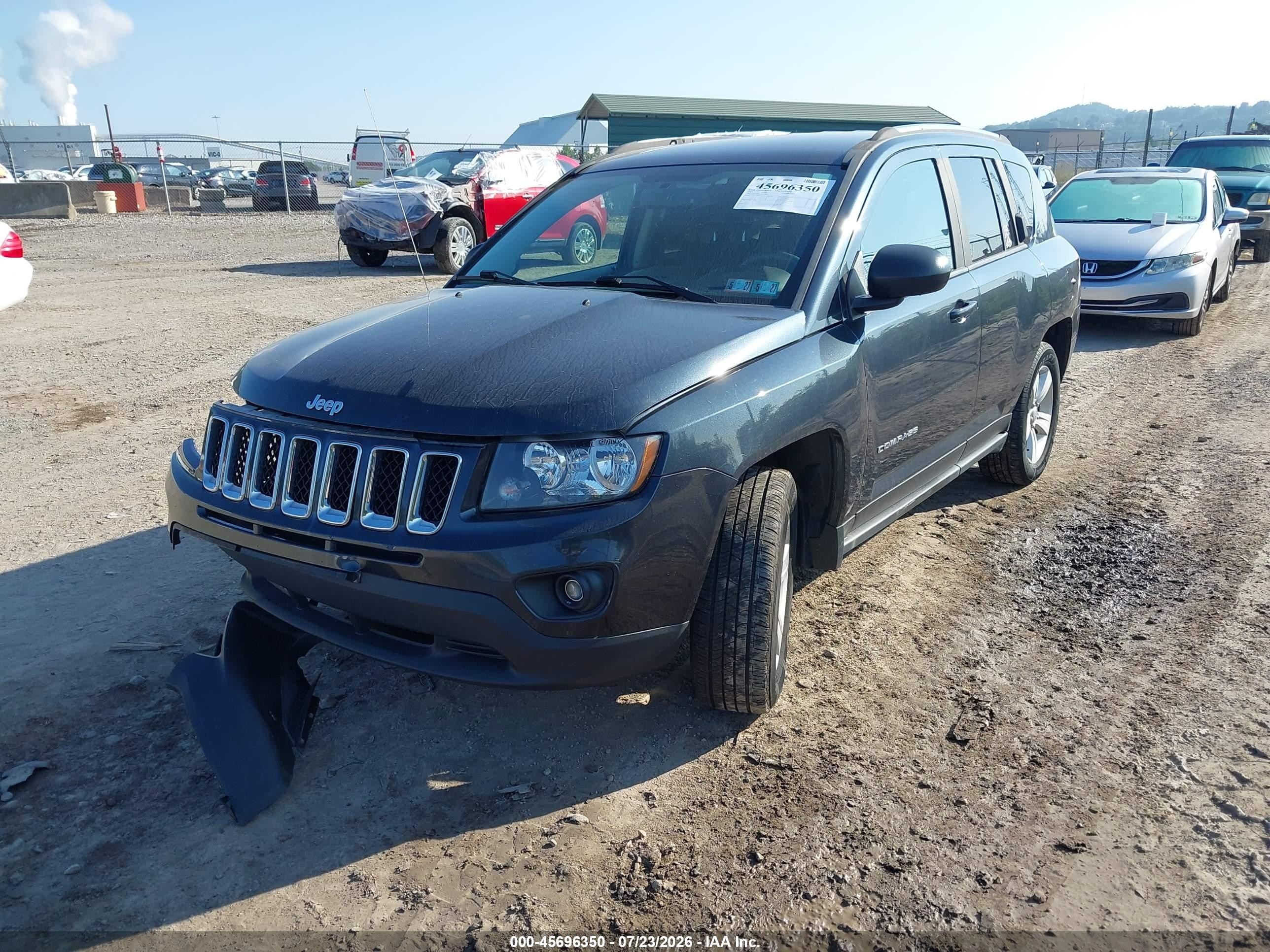 2014 Jeep Compass Sport Gray vin: 1C4NJDBB3ED712835