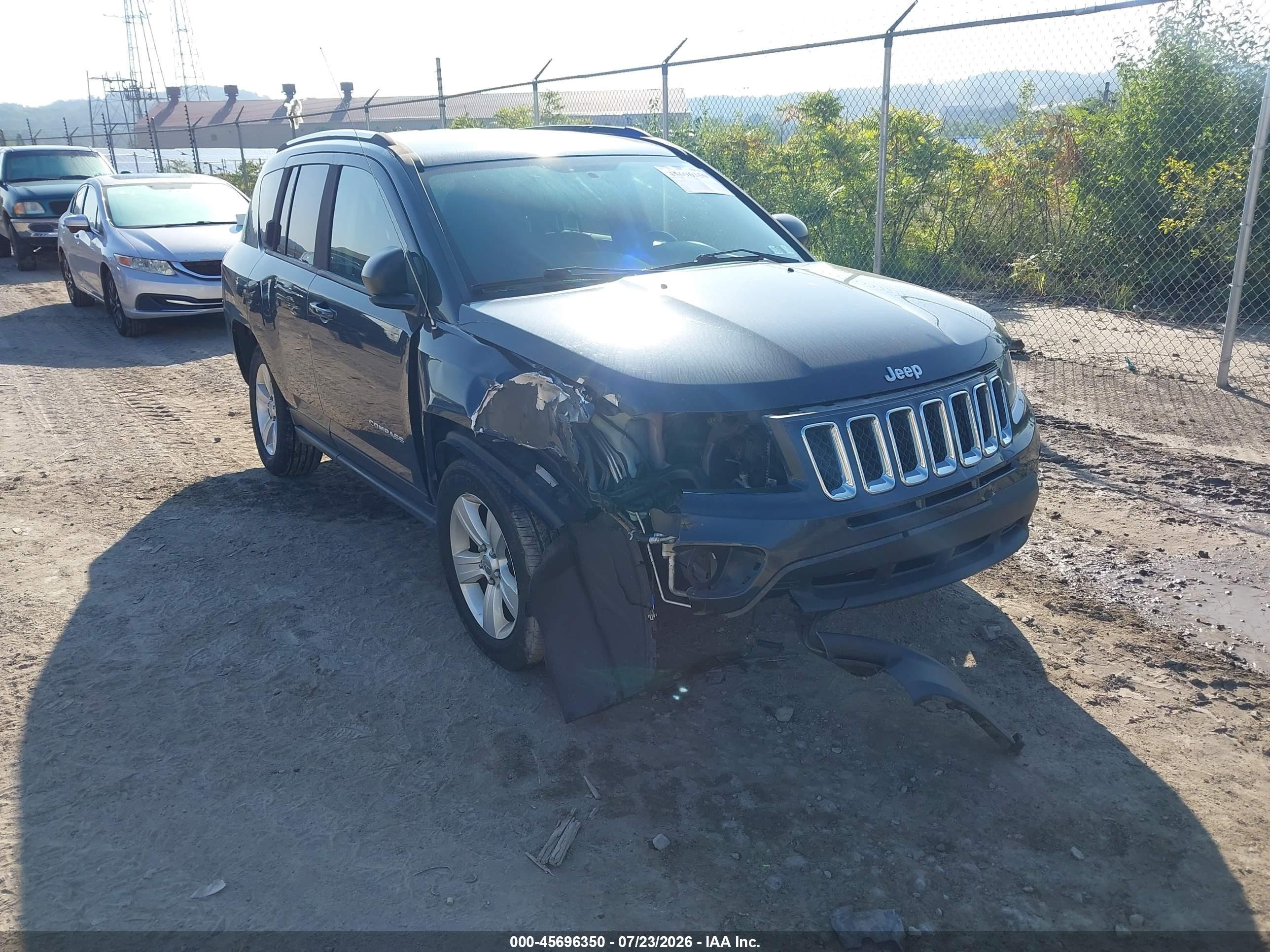 2014 Jeep Compass Sport Серый vin: 1C4NJDBB3ED712835