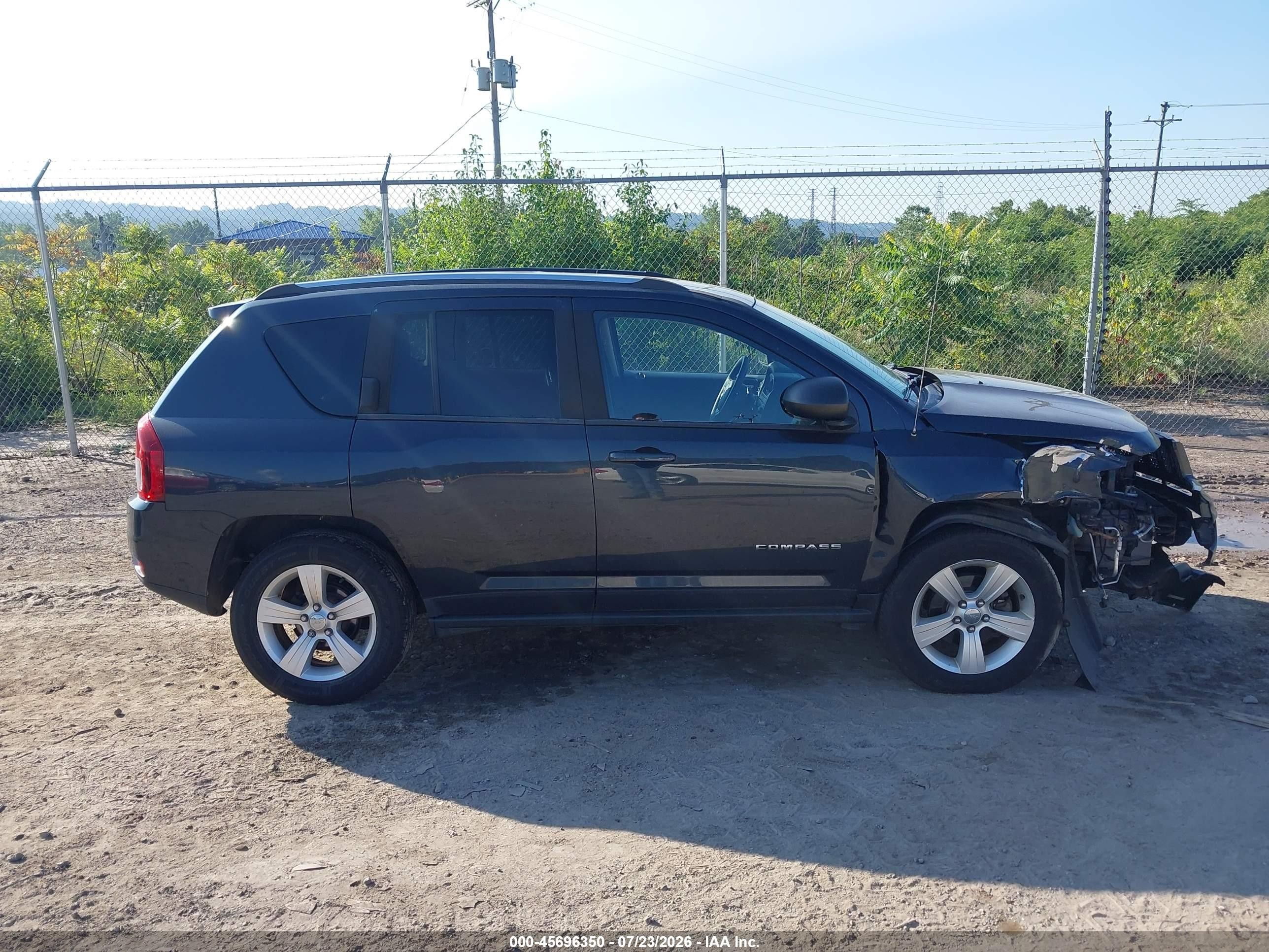 2014 Jeep Compass Sport Gray vin: 1C4NJDBB3ED712835