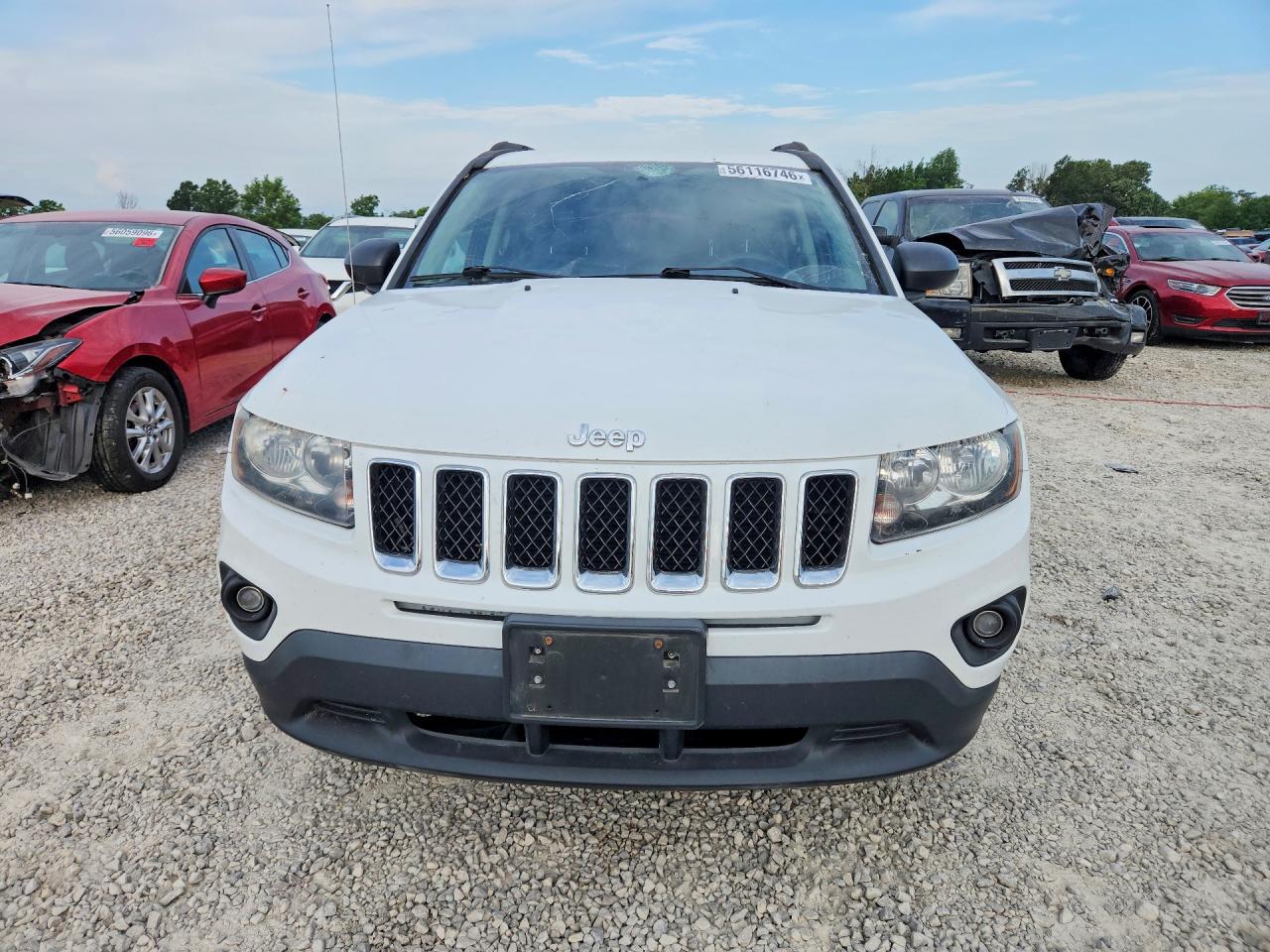2014 Jeep Compass Sport White vin: 1C4NJDBB3ED879552