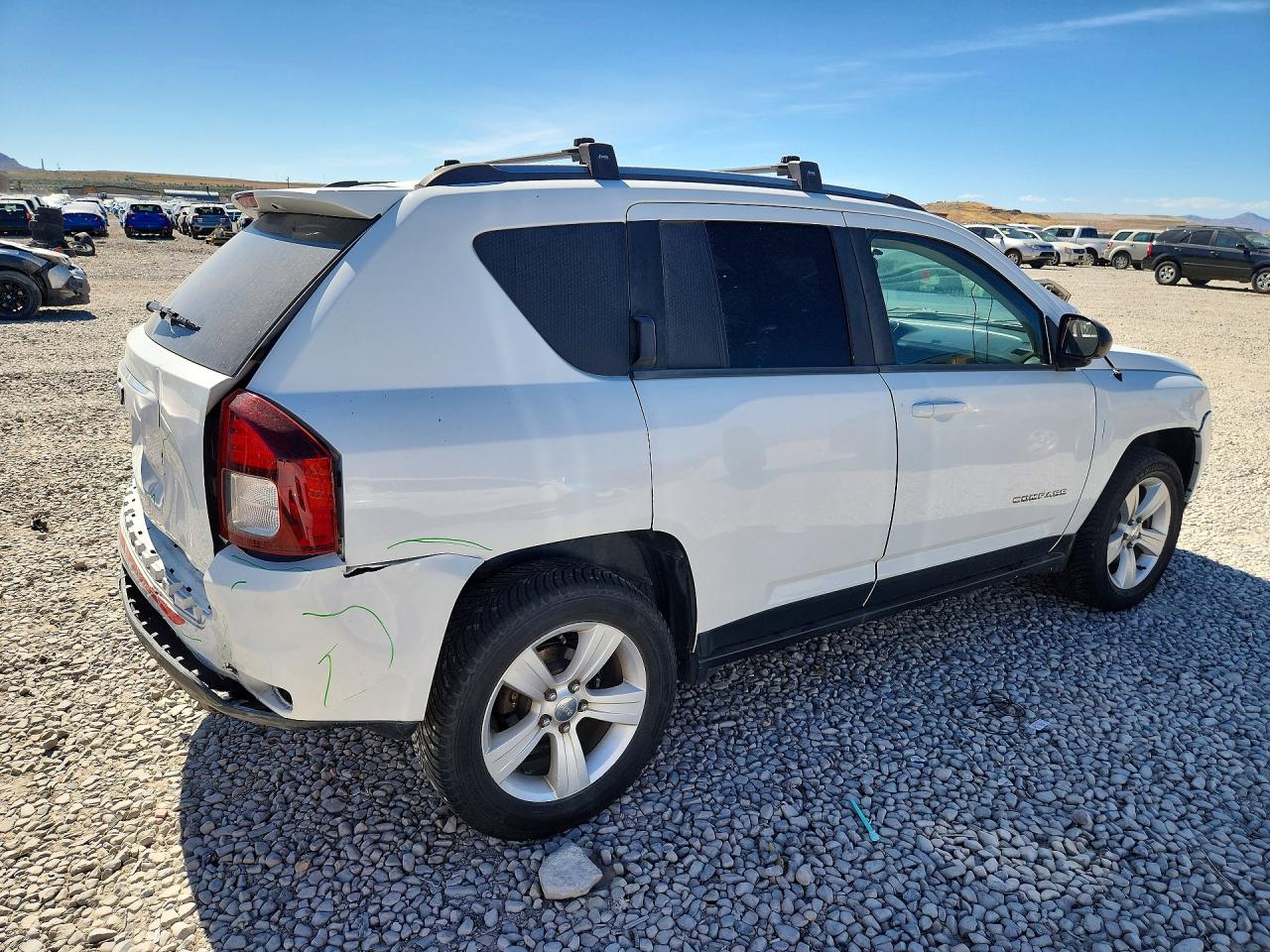 2014 Jeep Compass Sport White vin: 1C4NJDBB4ED567532